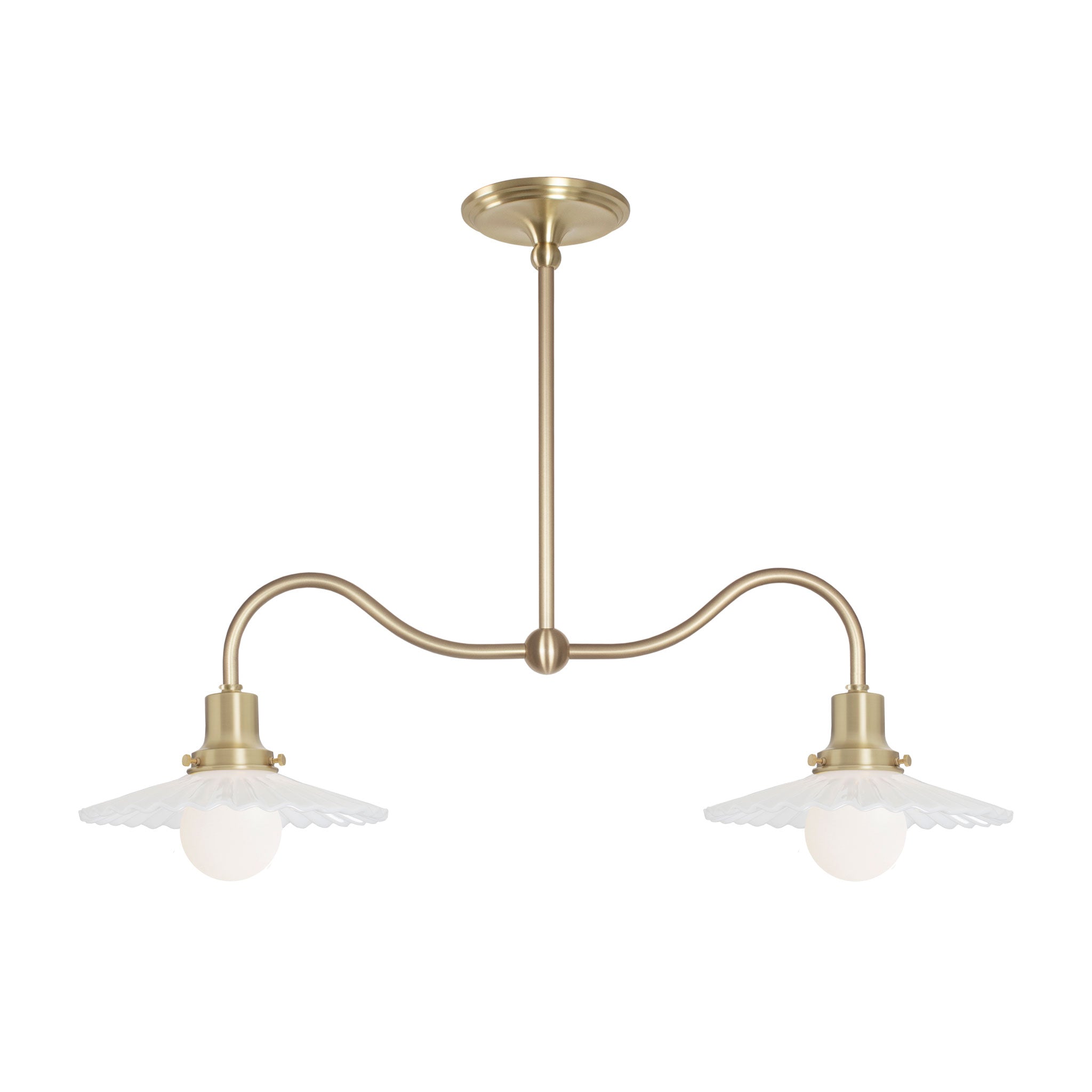 Marjorie Petite Double Pendant shown in Brass