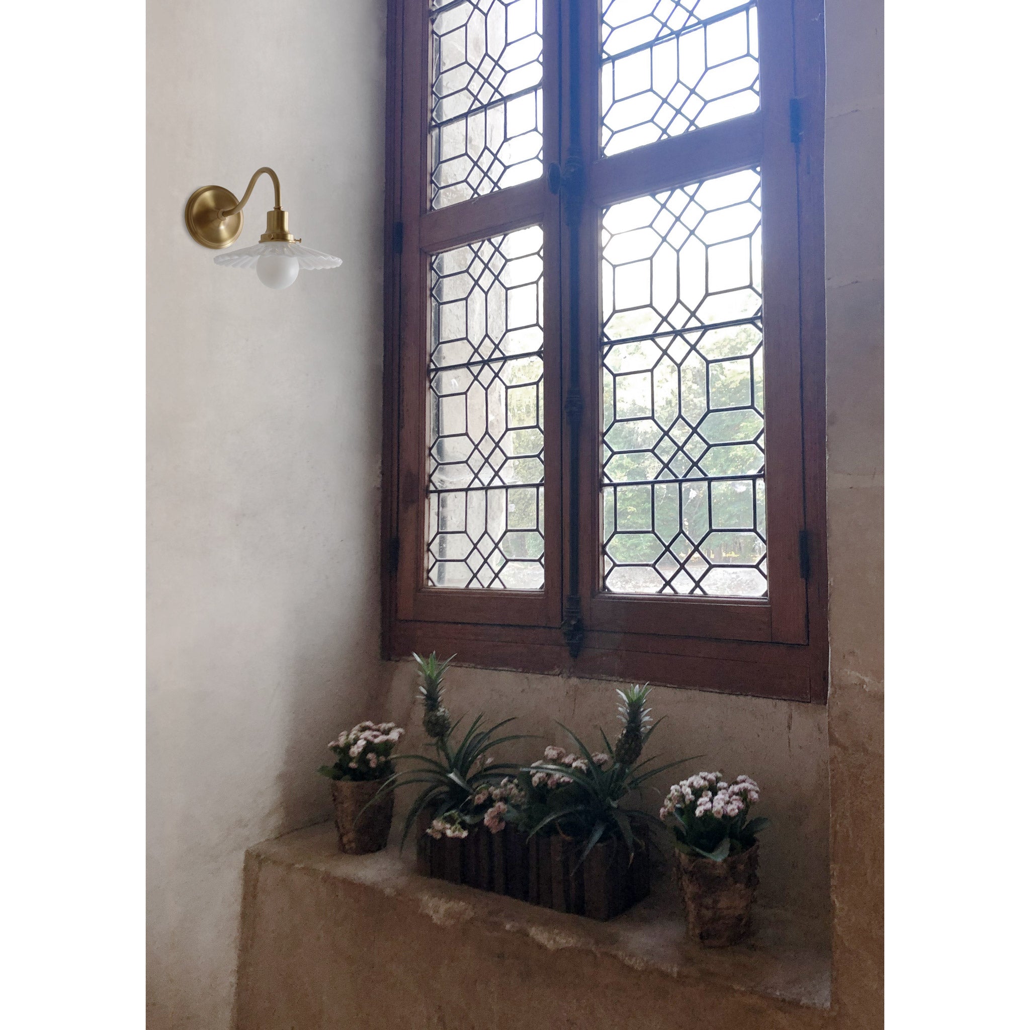 Marjorie Petite Sconce shown in Heirloom Brass