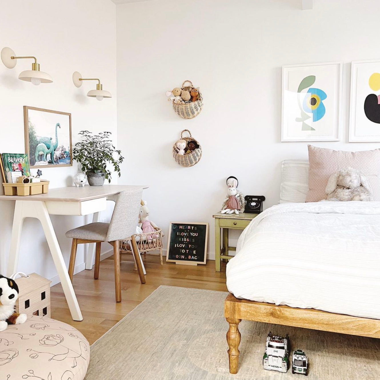 Terra Sconces shown in Bone ceramic finish with Brass metal, Interior Design by Liz Bachman of Grey & Scout