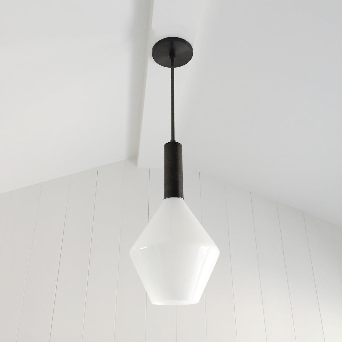 Cedar and Moss Aurora Pendant shown in Matte Black