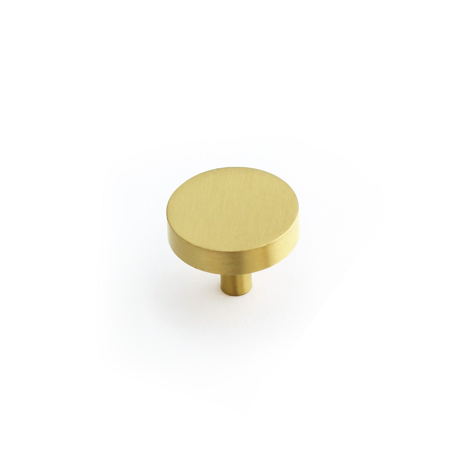 Jane cabinet knob shown in Brass