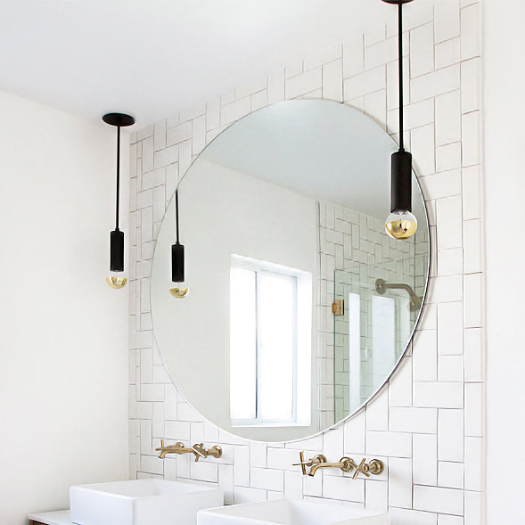 Fjord Rod Pendant shown in Matte Black. Interior design by Sarah Sherman Samuel for Smitten Studio