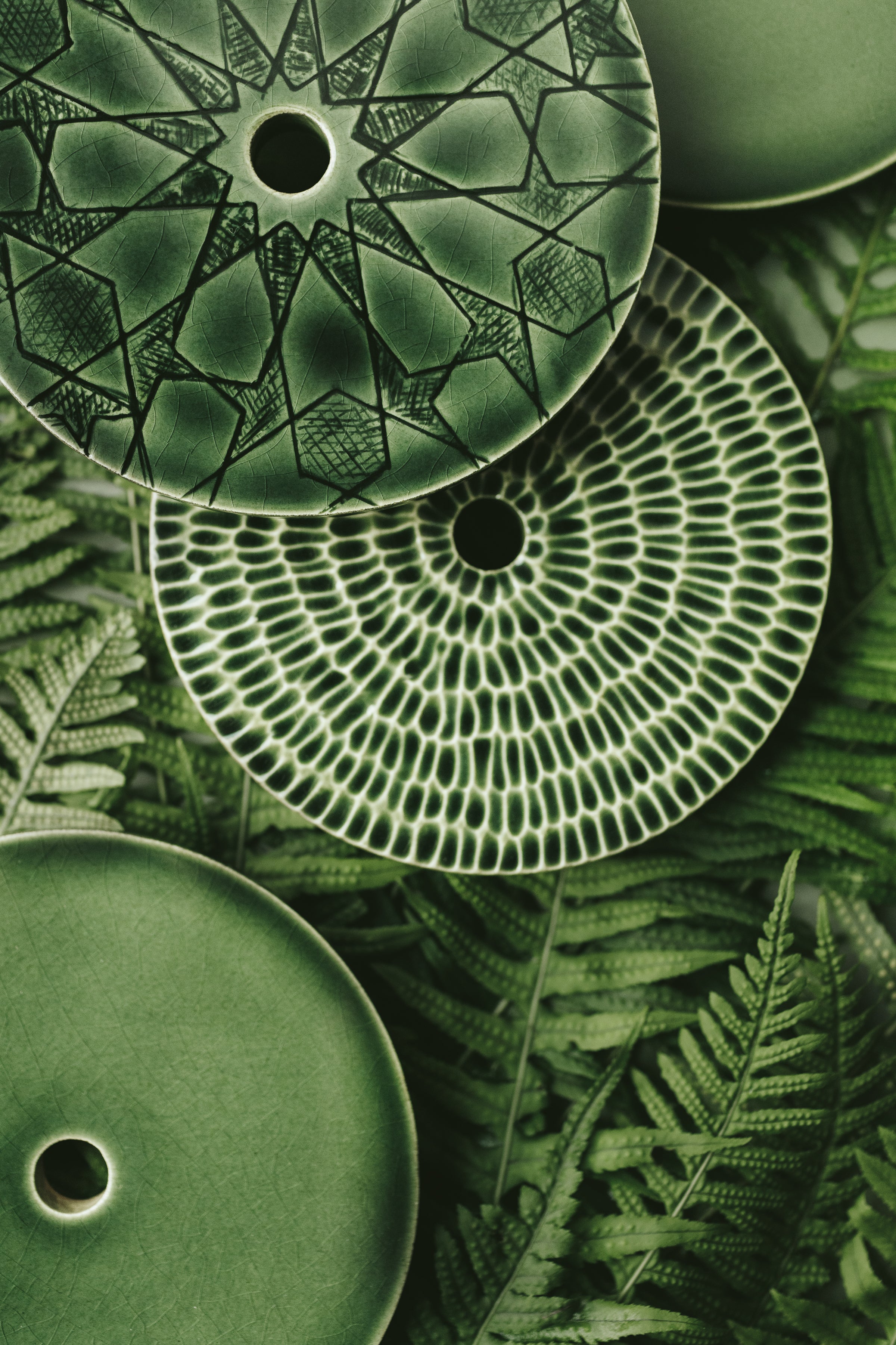 A Forest Green Ceramic Canopy Finish