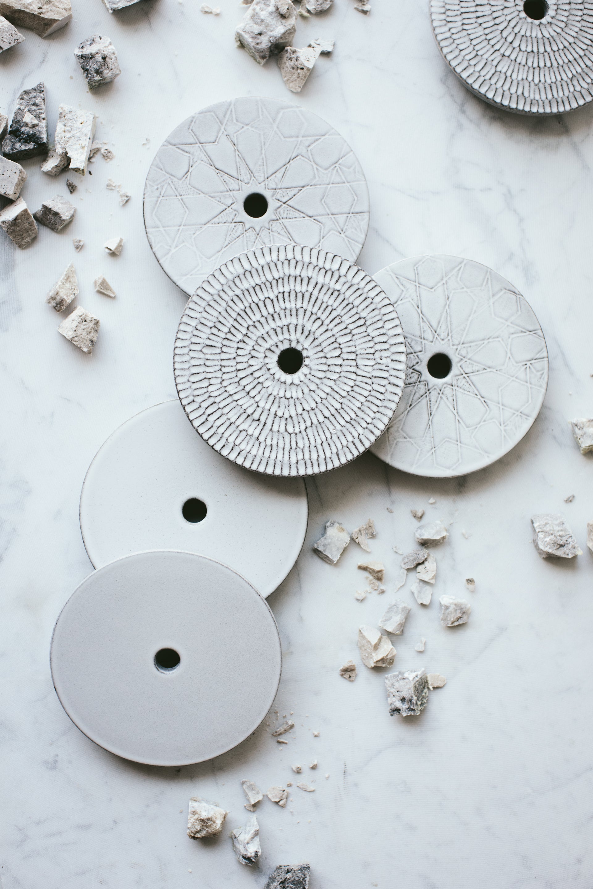 Brownstone White Ceramic Canopy Designs By Kris Leboeuf