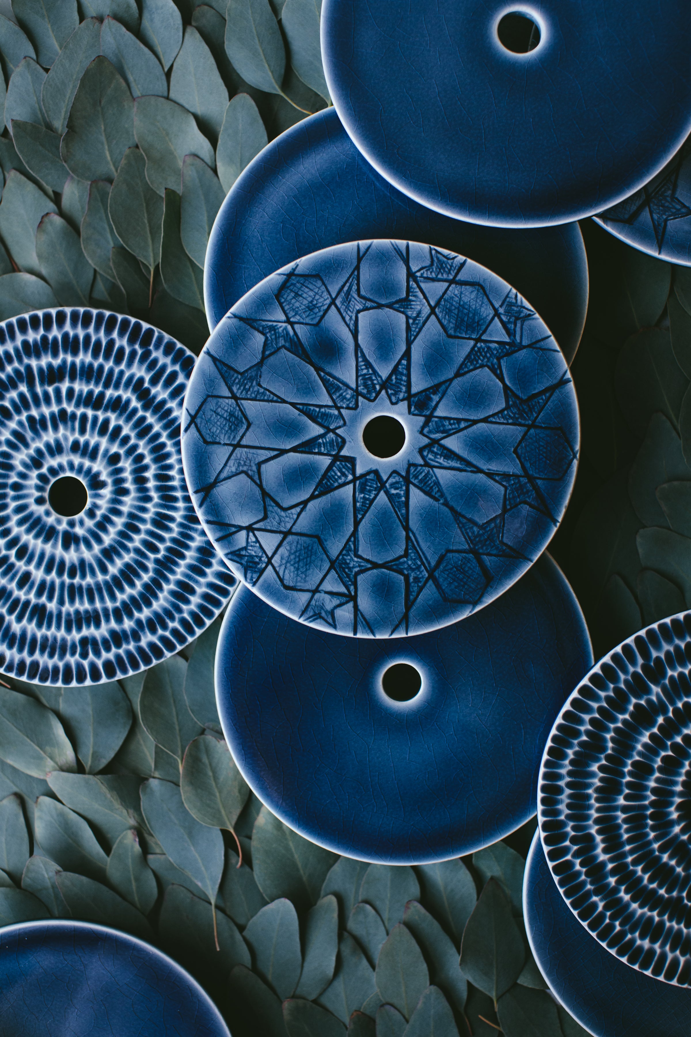 An Indigo Blue Ceramic Canopy Finish