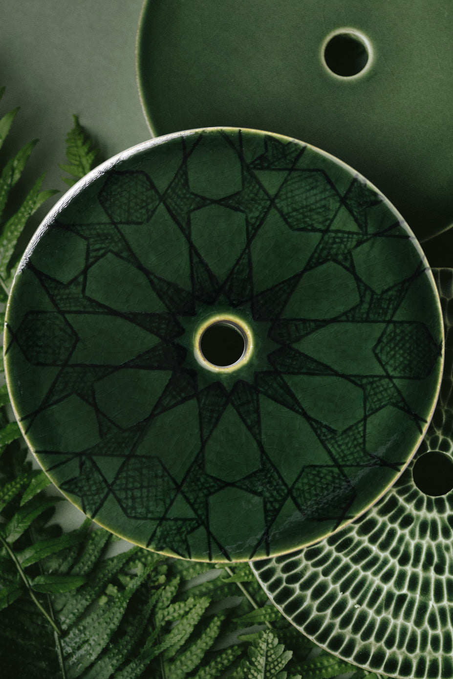 Forest Green Ceramic Canopy Designs