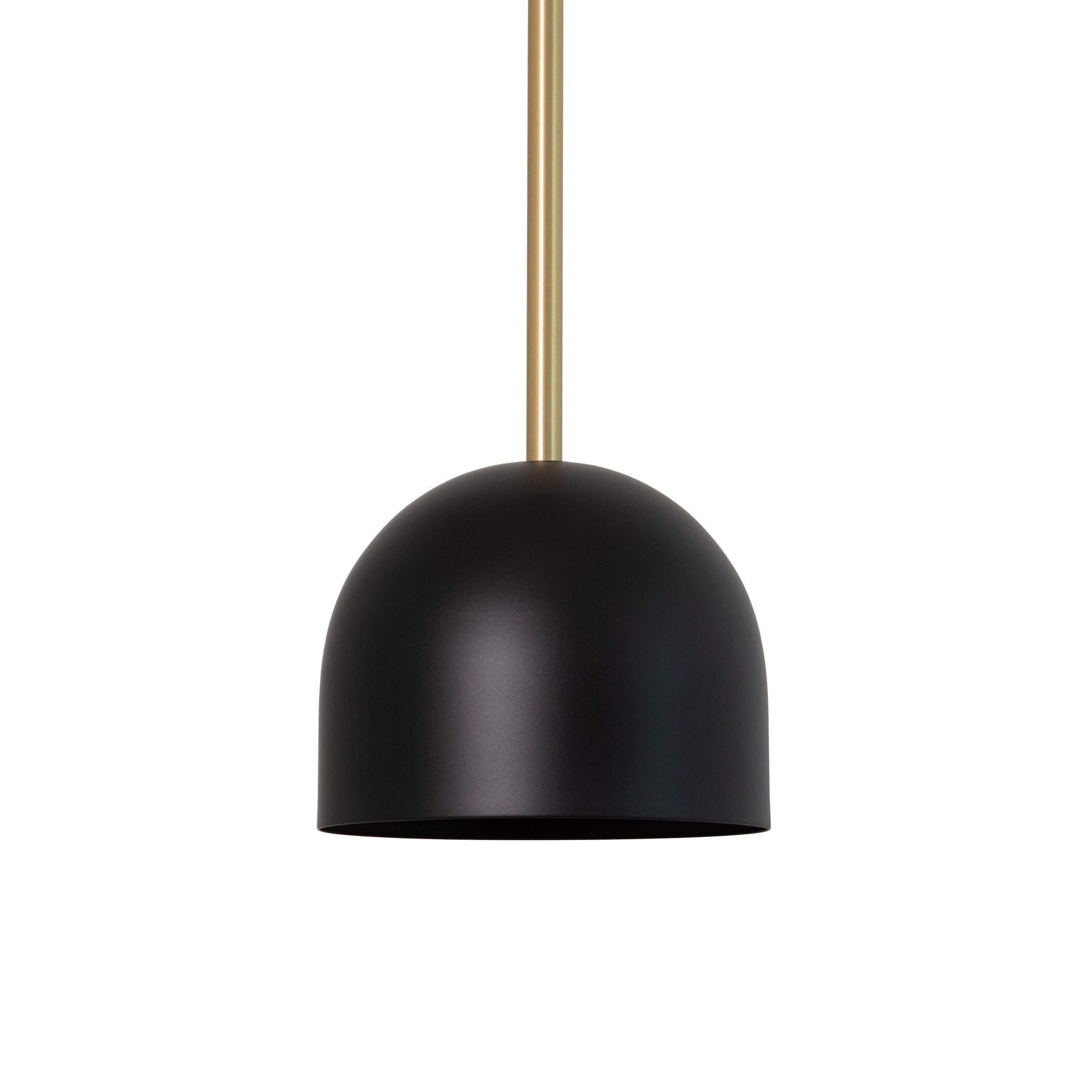 Amélie Rod 6" Shown in Matte Black with Brass.