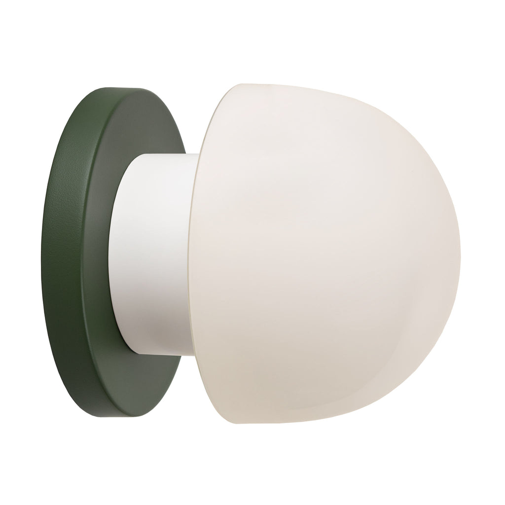 Anni shown with a Secret Garden Green canopy and White accent finish.
