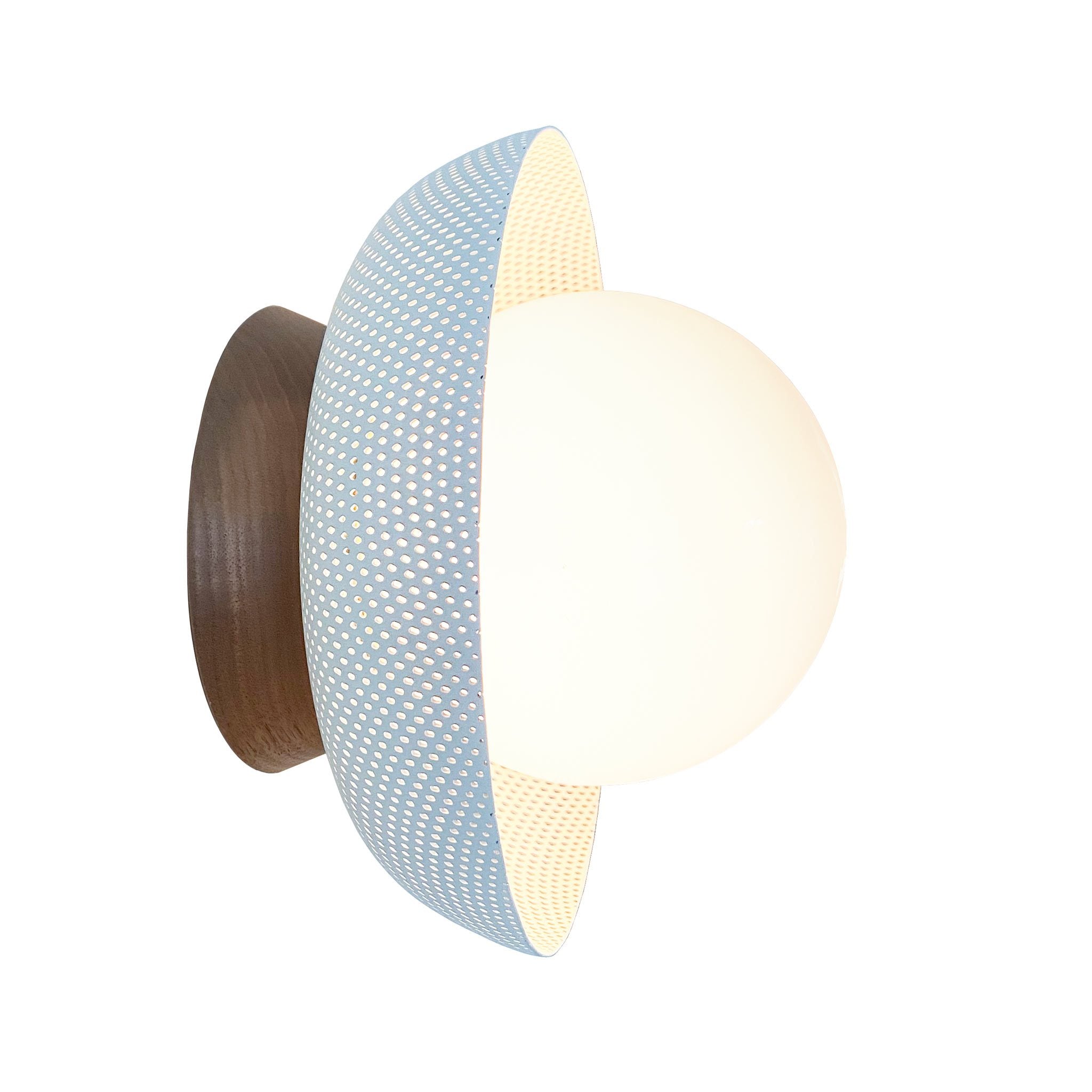 Lexi Small 5" shown in White with a Walnut Wood Canopy