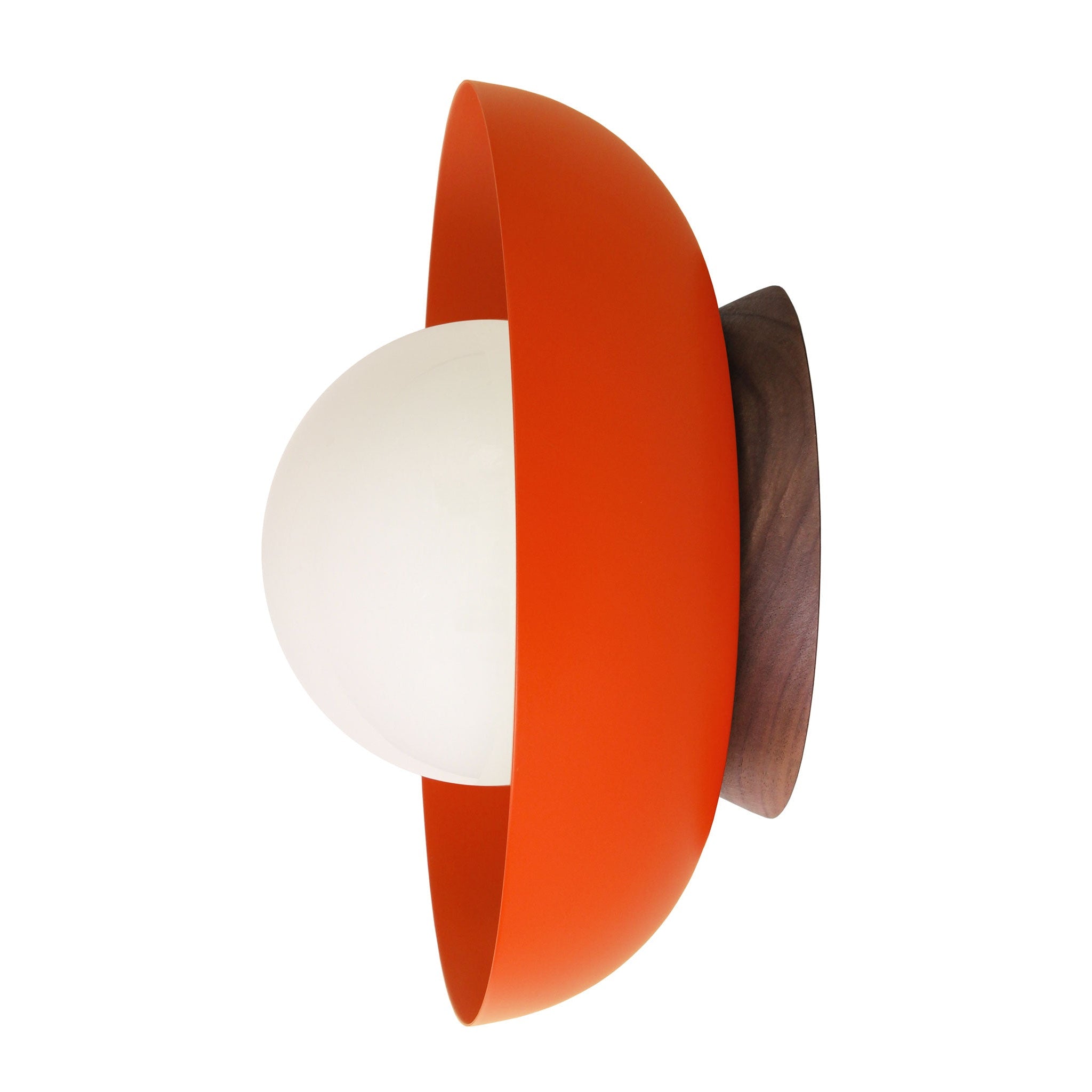 Lexi Large 6” shown with a Solid shade in Persimmon and Walnut canopy