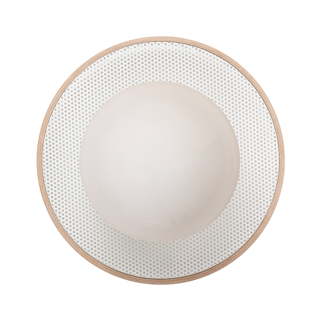 Otti 10" shown in White with Maple Wood Finish.