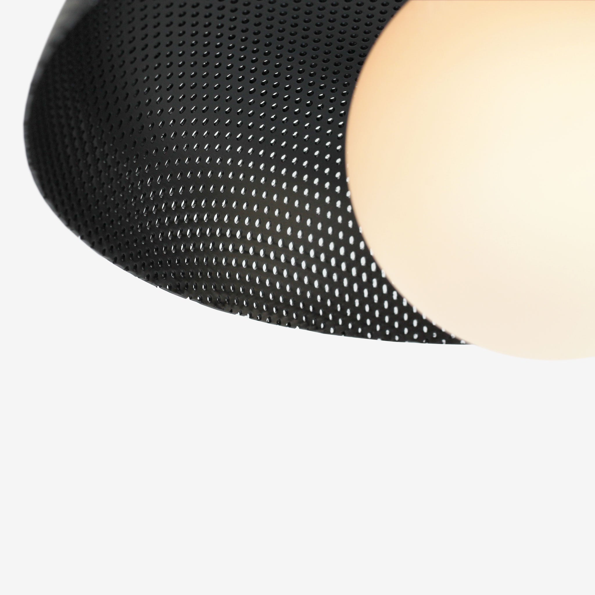 Sally Sconce shown with Matte Black perforated shade