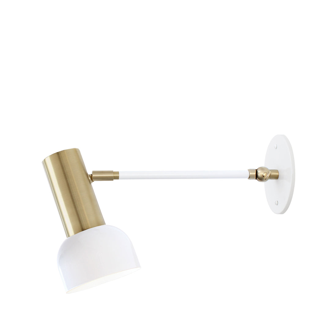 Scout Single Articulated shown in White with Brass Accents.