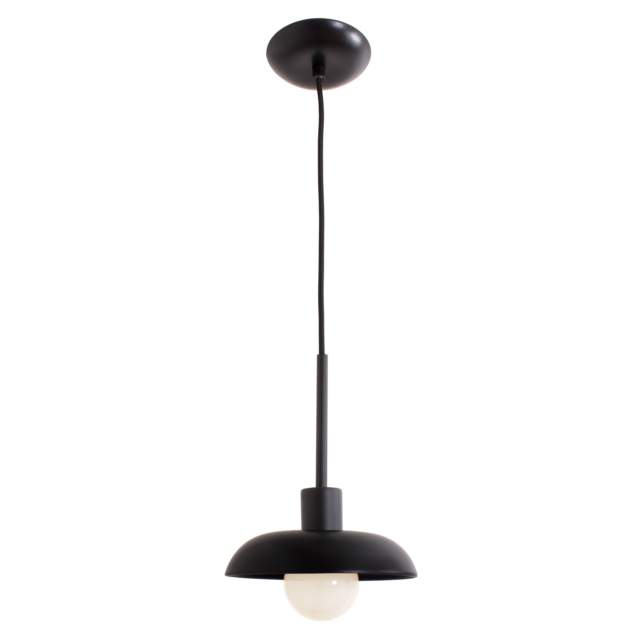 Terra Cord Pendant shown in Eclipse Black ceramic finish with Matte Black metal