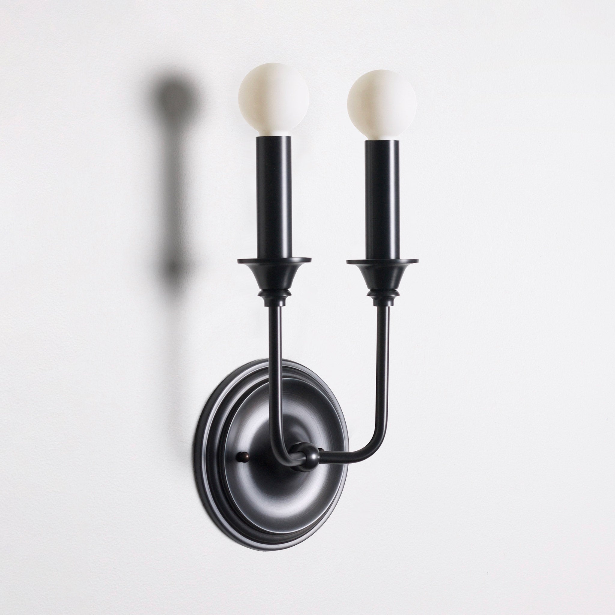 Bijou Double Candle shown in Graphite Patina