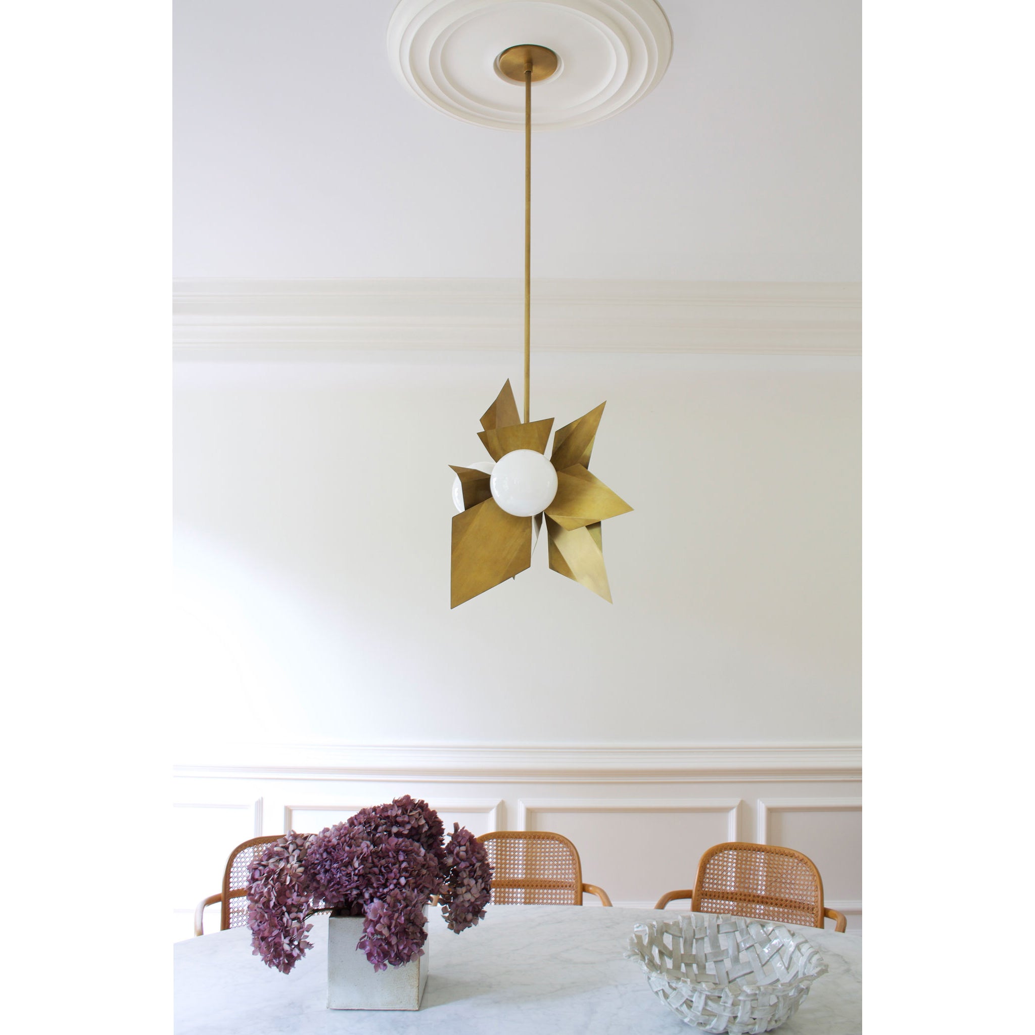 Florence 3 Pendant shown in Heirloom Brass