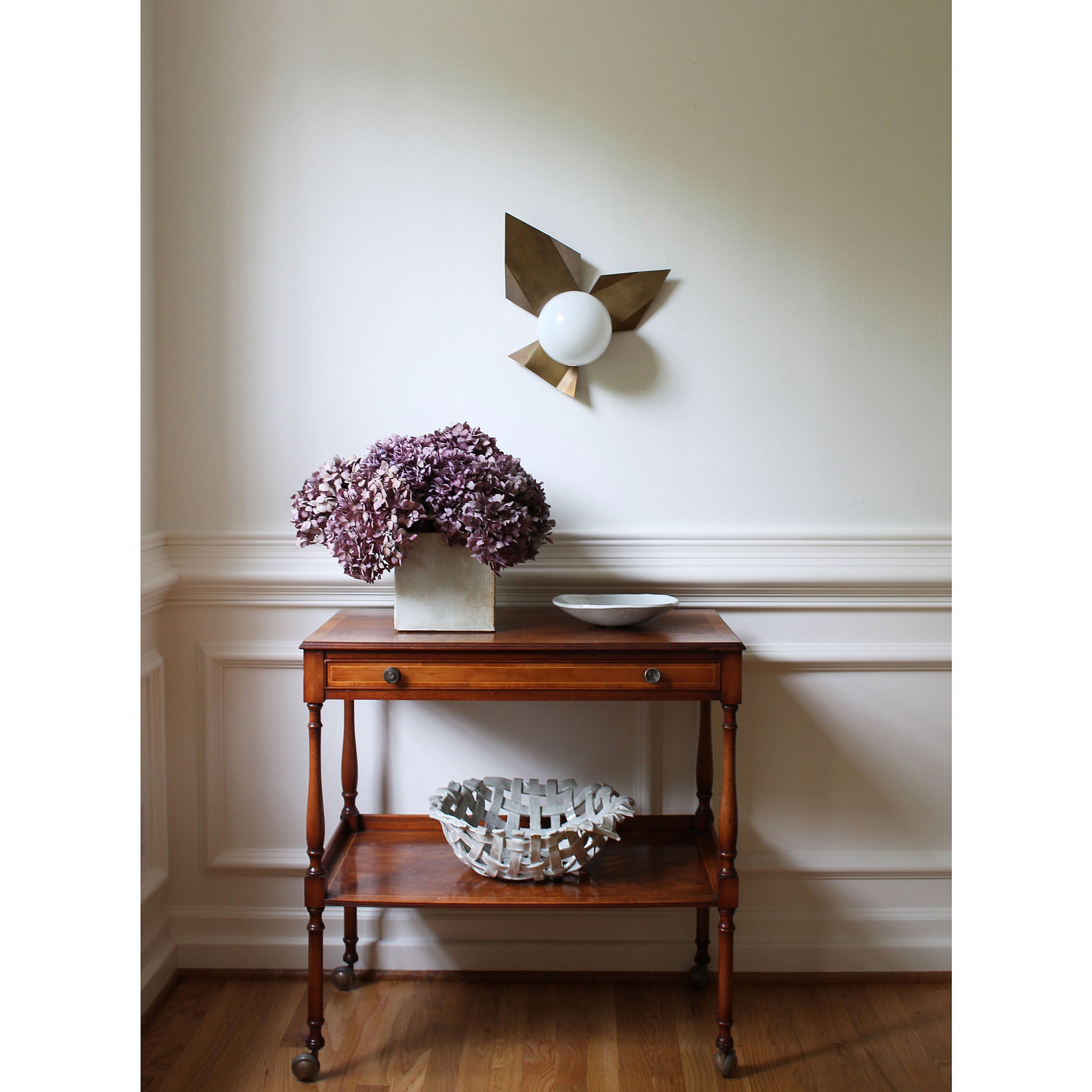 Florence sconce shown in Heirloom Brass