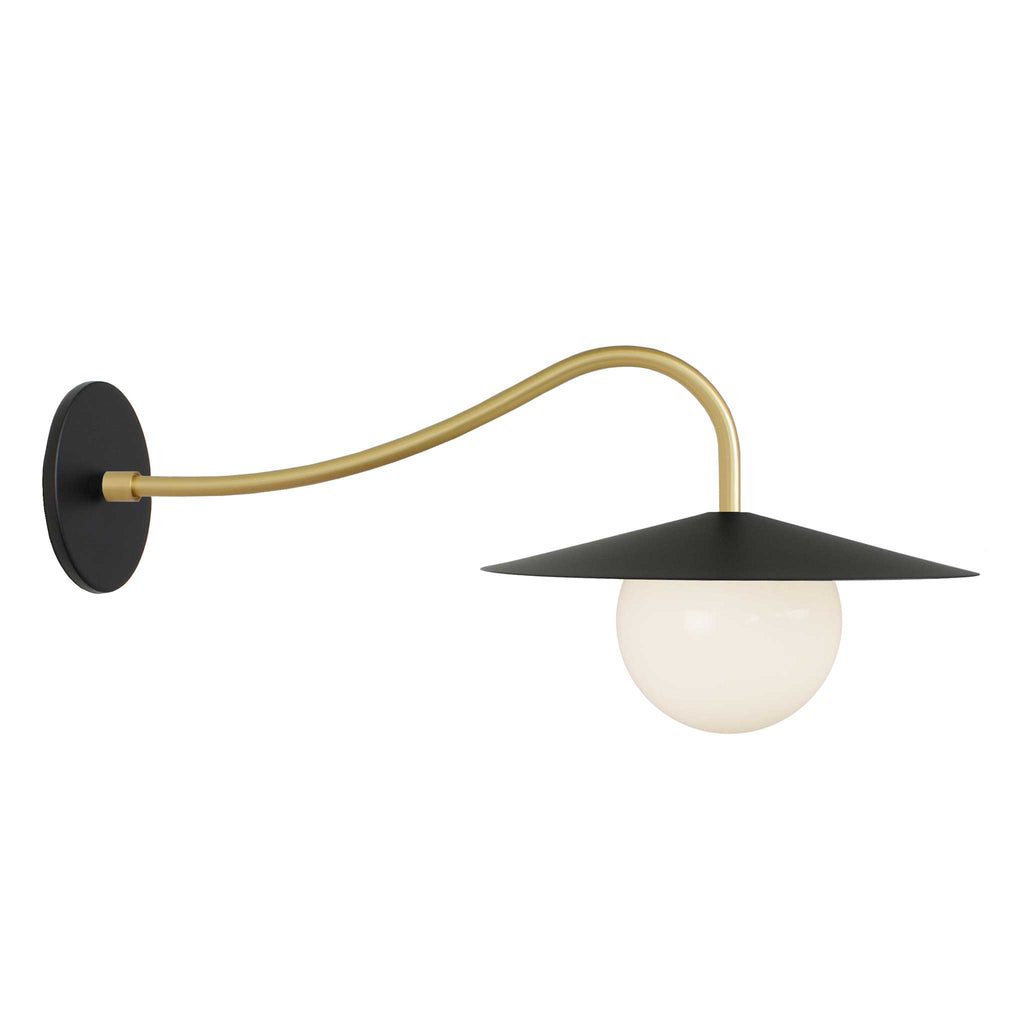 Marie Sconce shown in Matte Black with Brass.