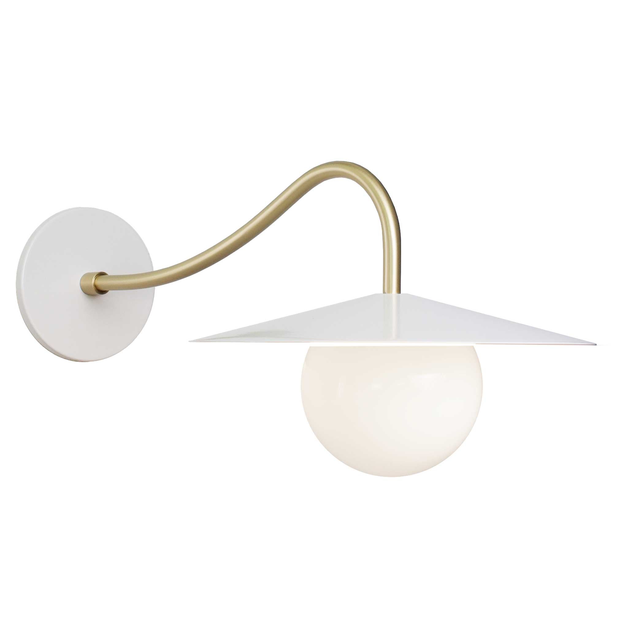 Marie Sconce shown in White with Brass