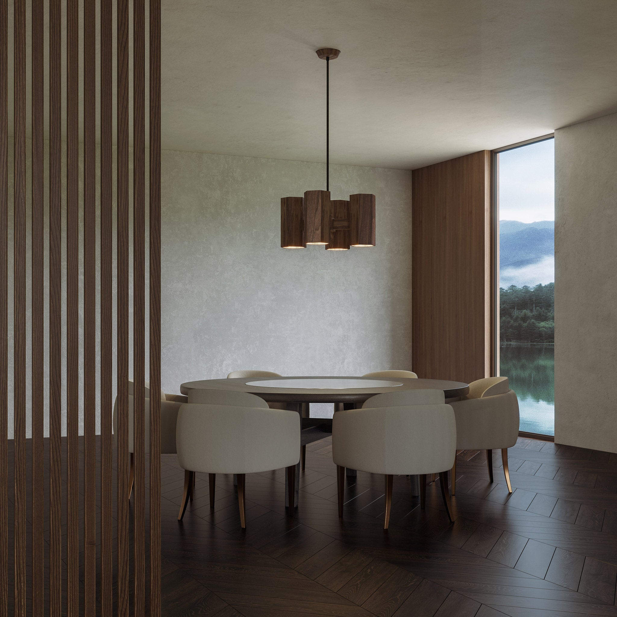 Cedar and Moss Woodland Viviane Compass in walnut