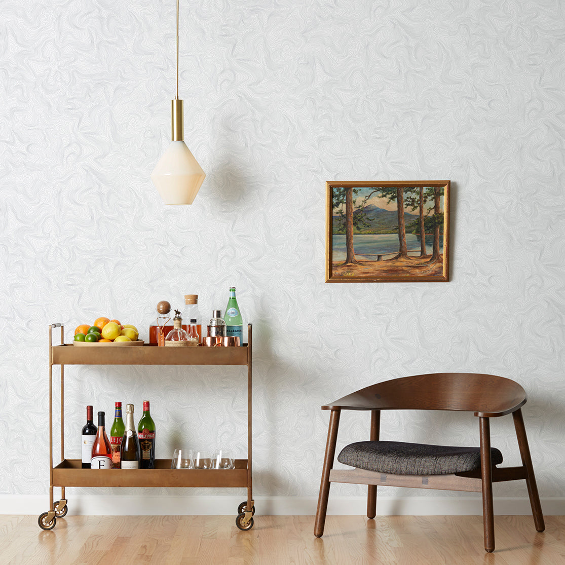 Aurora Pendant shown in Brass. Interior Design by Makelike Design