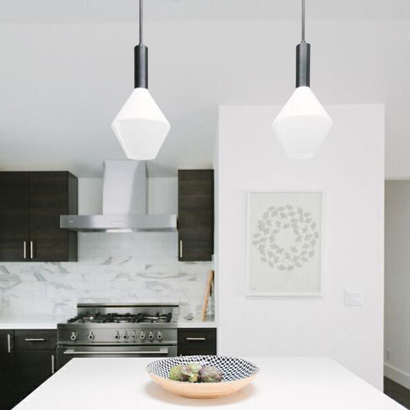 Aurora Pendant shown in Matte Black. Interior Design by Heidi Callier Design