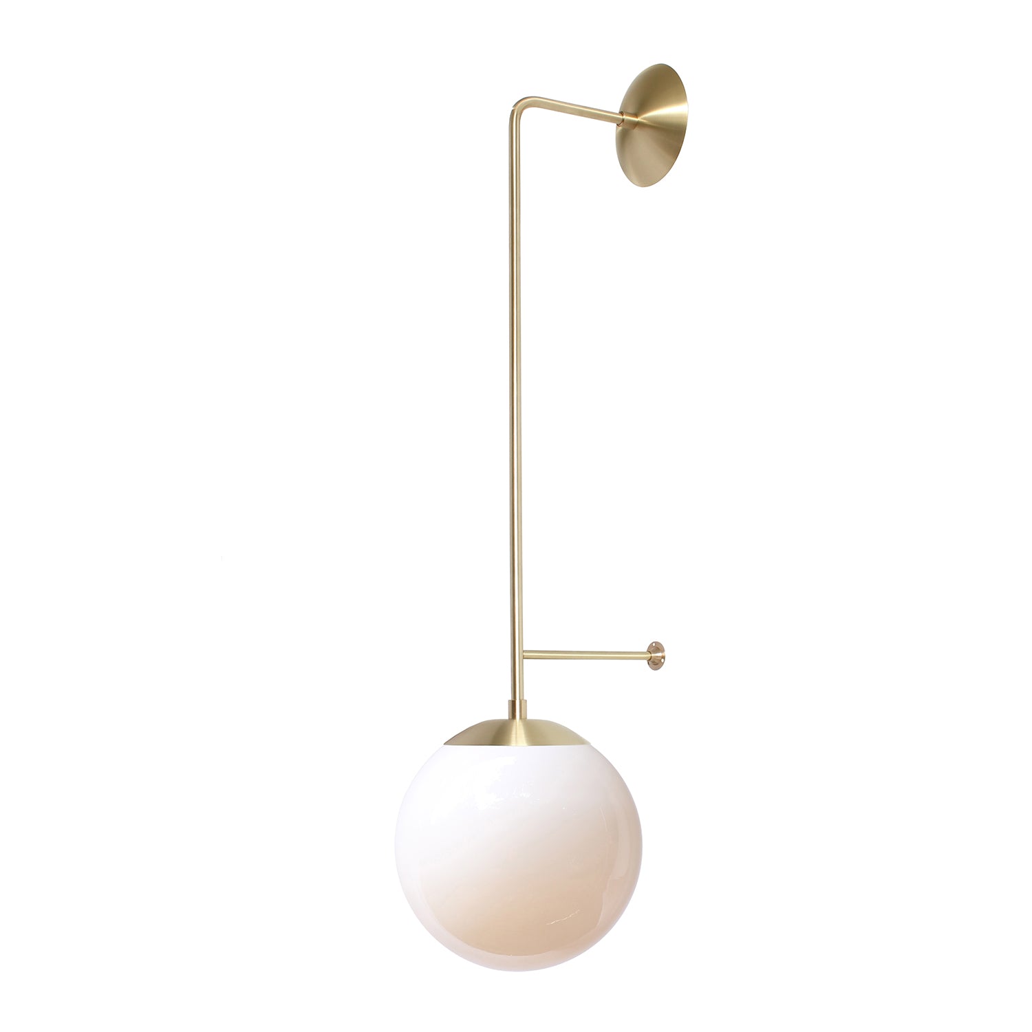 Ramona 10" shown in Brass with an Opal 10" globe