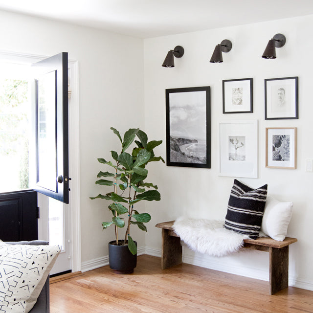 Tilt Cone shown in Graphite Patina. Interior design by Sugar and Charm & Smitten Studio