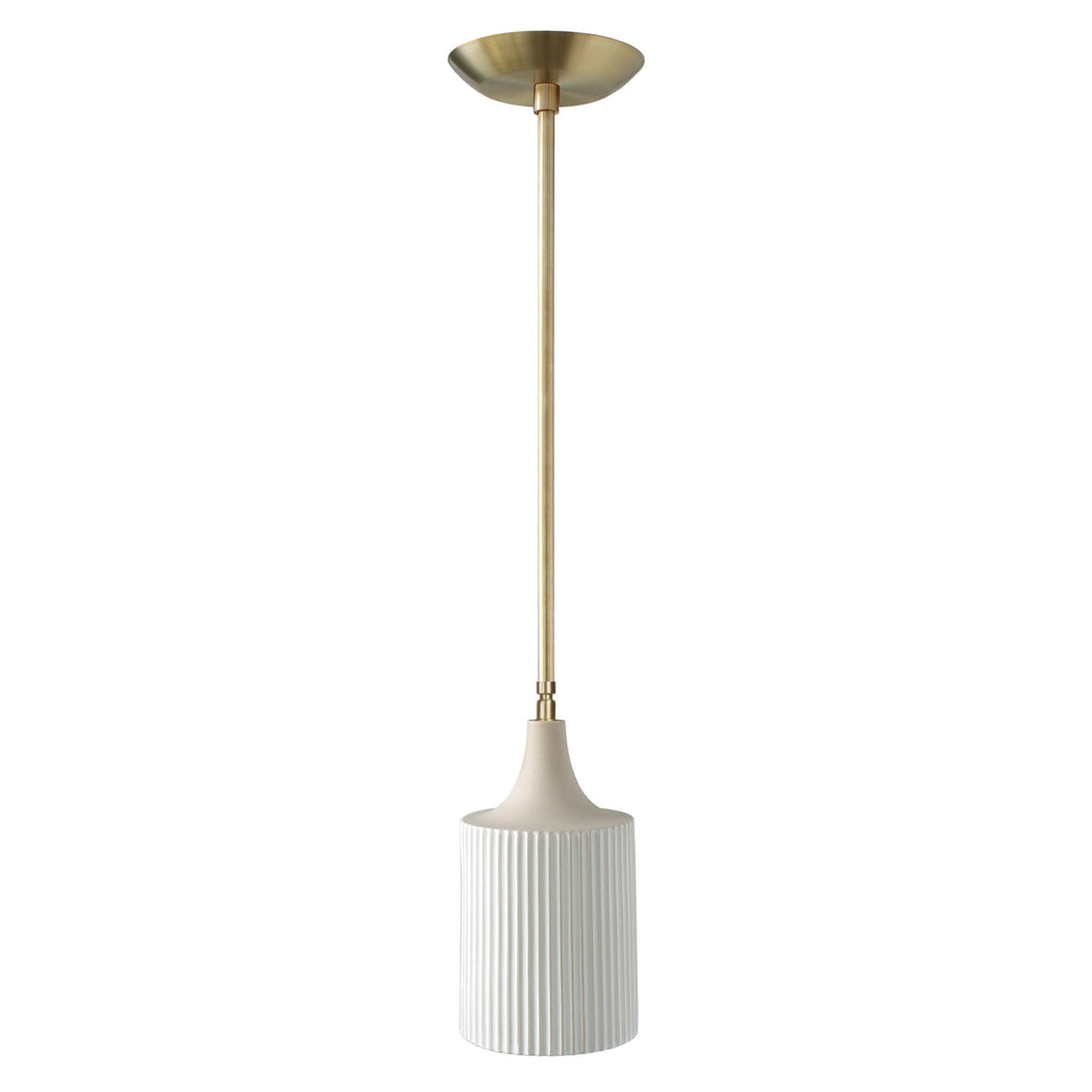 Cedar and Moss - Tumwater Small Pendant shown in Brass with Matching Accent Finish
