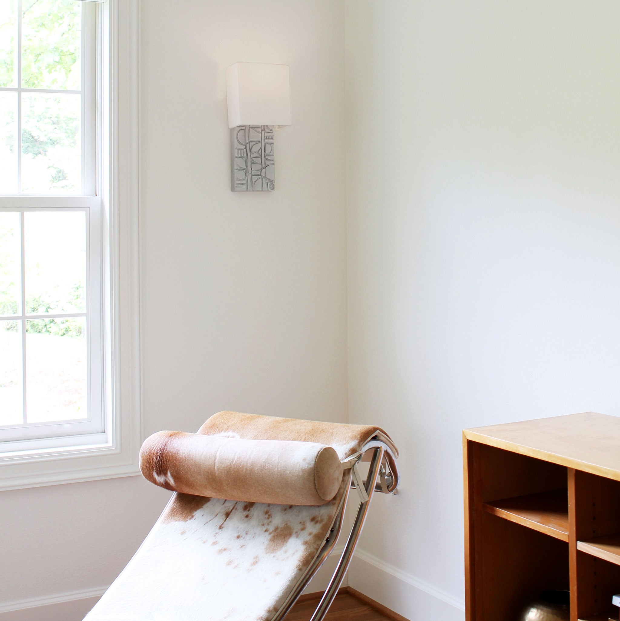 Asch Sconce shown in Brownstone White