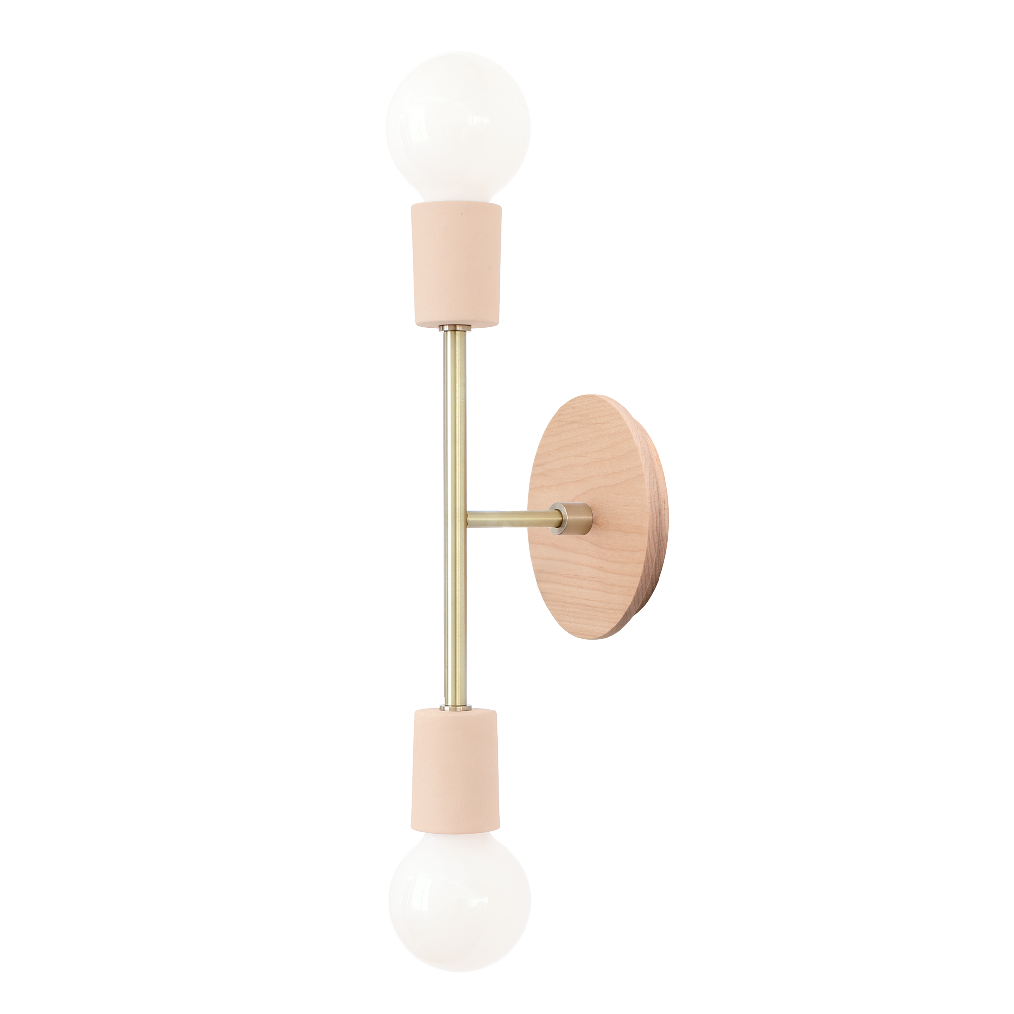 Verona shown in Shell ceramic finish with Brass metal