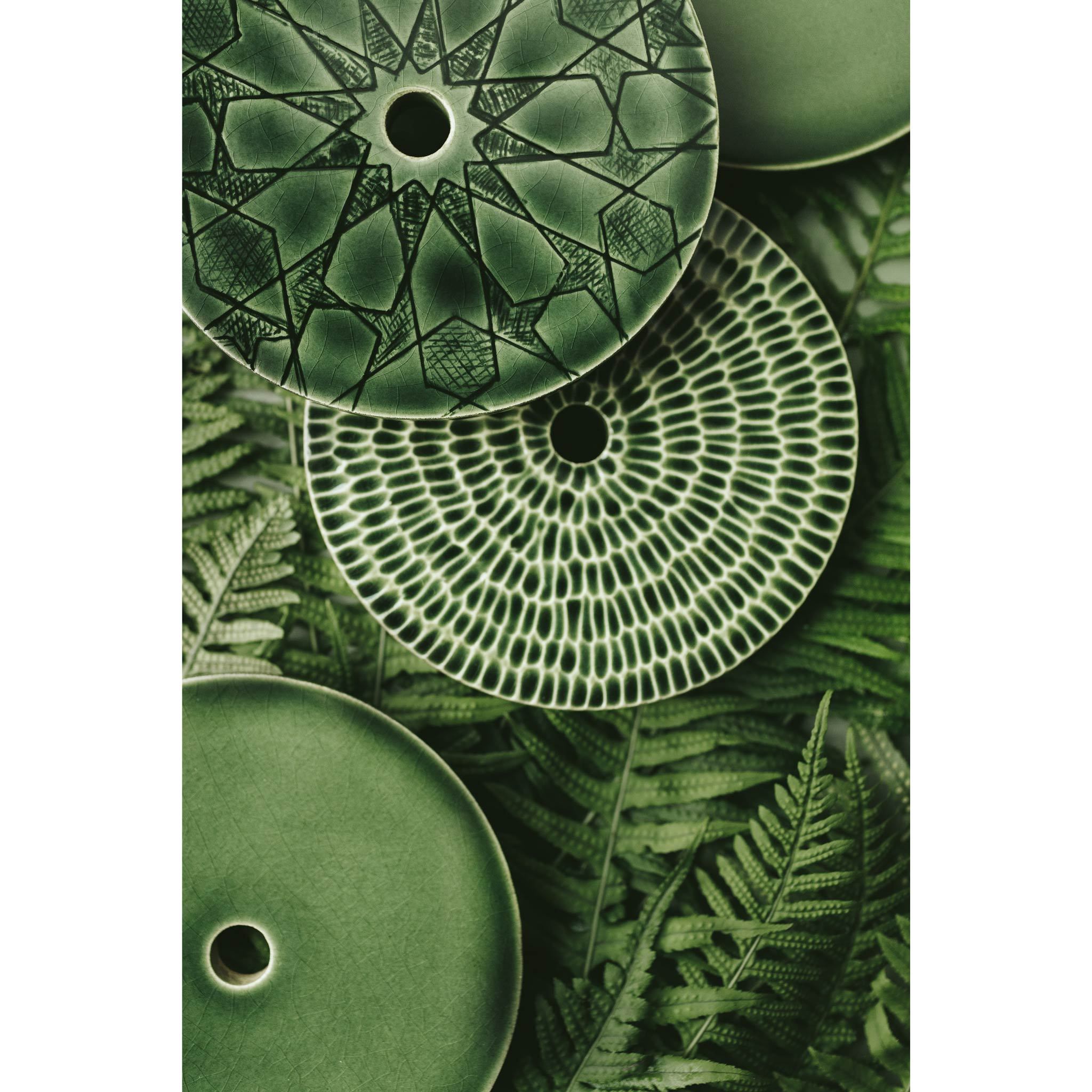 Canopy patterns shown in Forest Green Ceramic. Photo by Kris LeBoeuf
