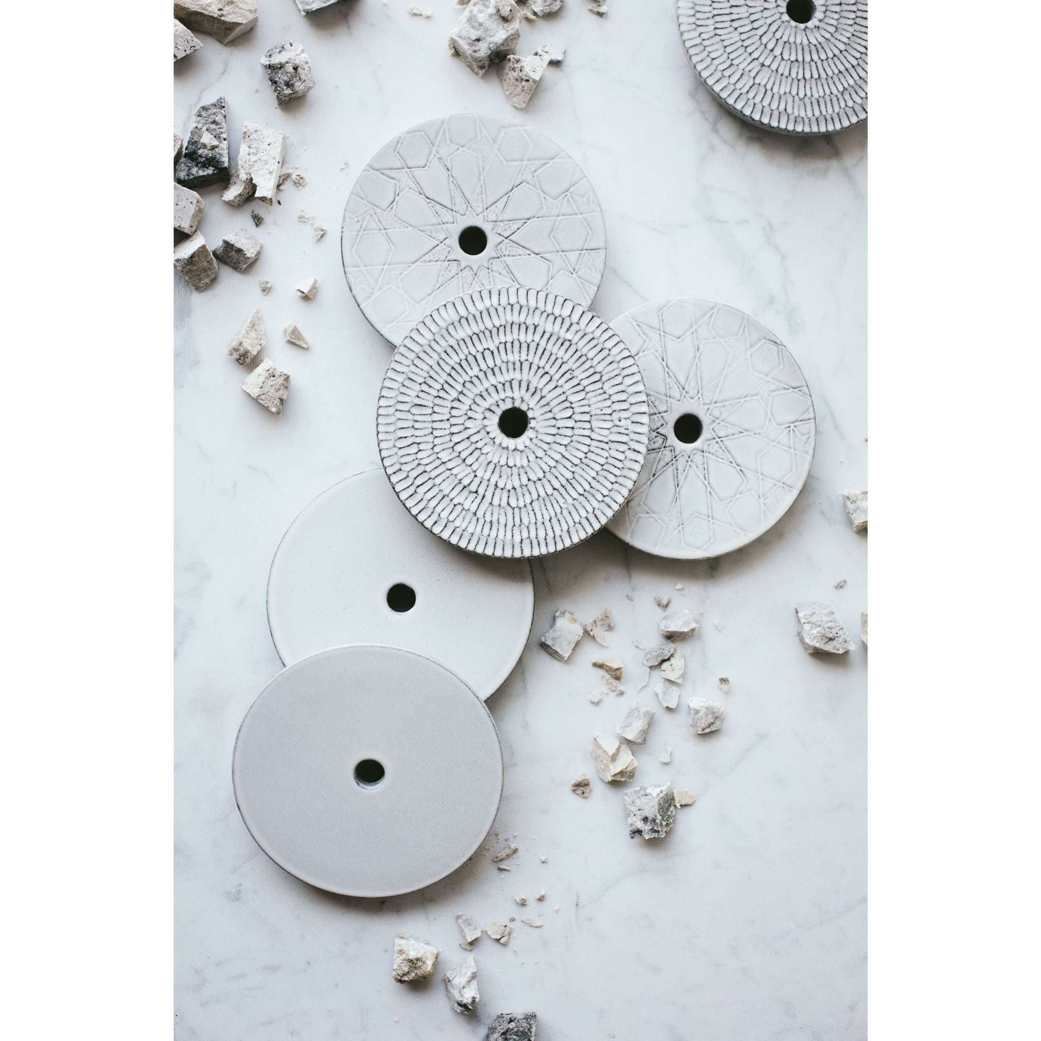 Canopy patterns in Brownstone White Ceramic. Photo by Kris LeBoeuf