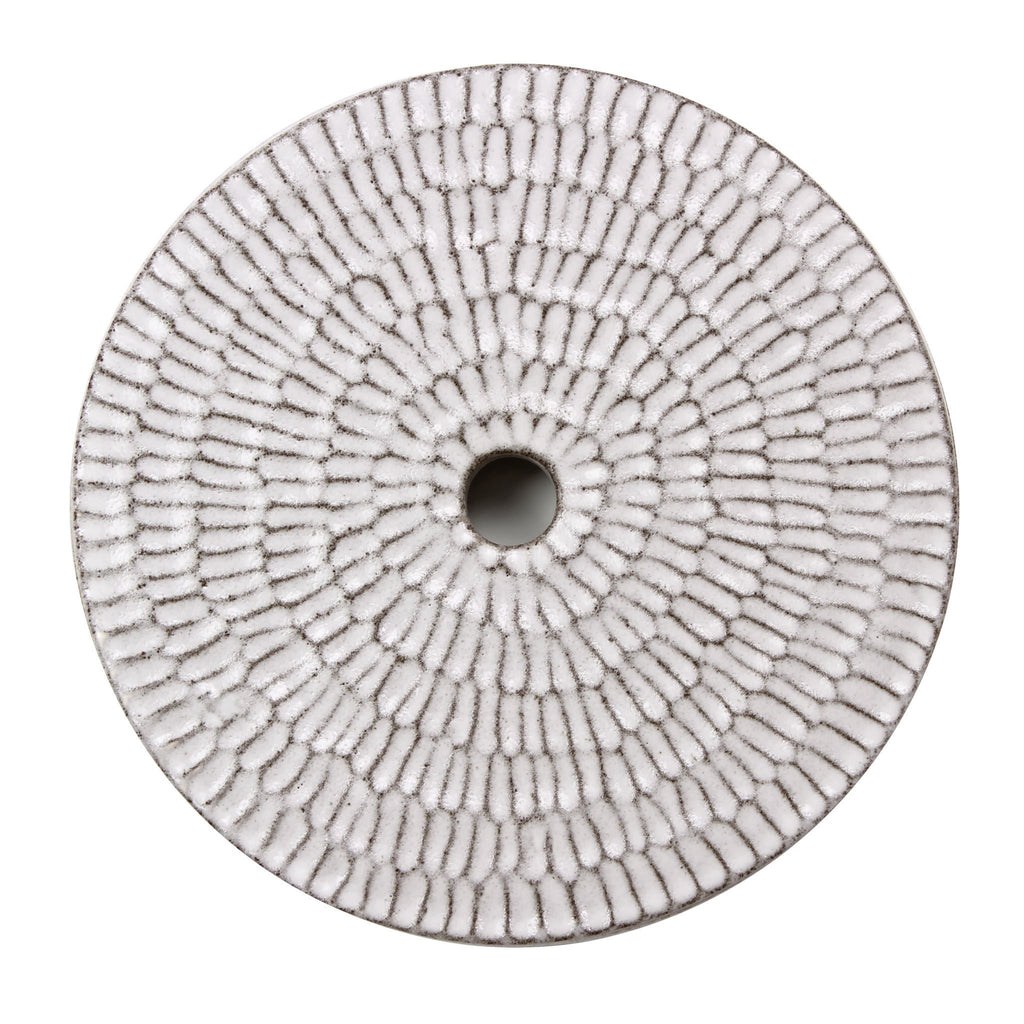 Sunflower canopy pattern shown in Brownstone White Ceramic.