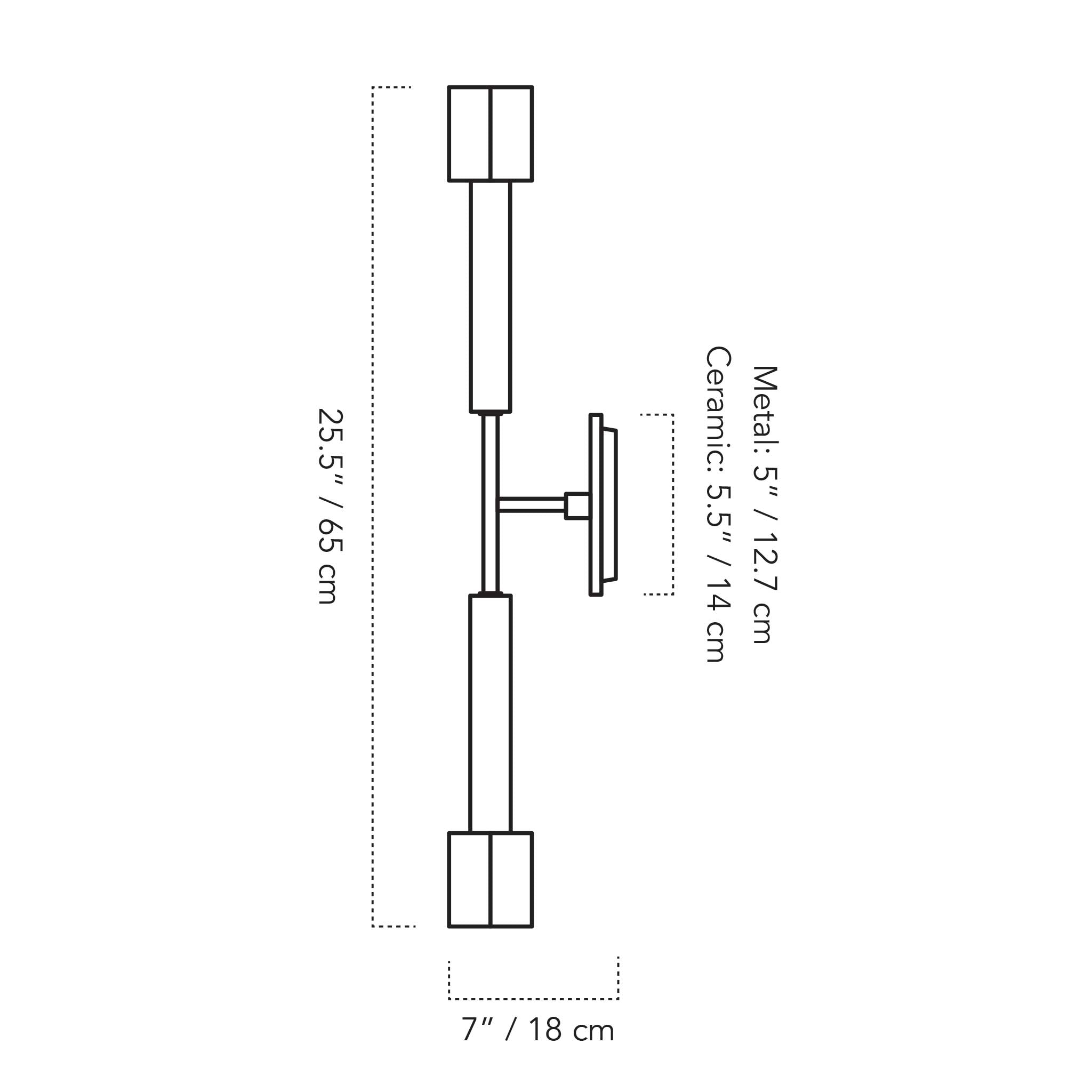 A Technical Drawing Of The Stanton Long Sconce