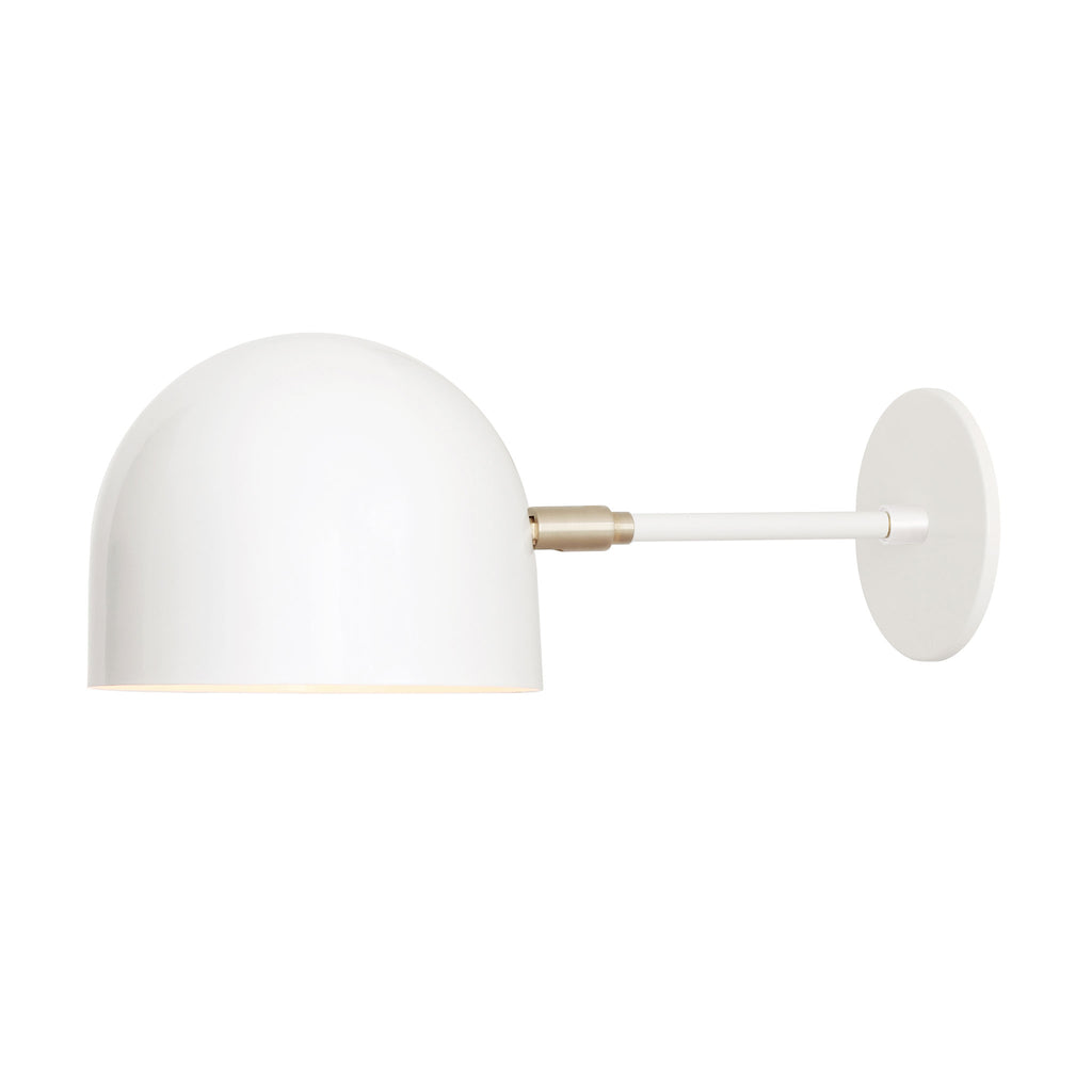 Amélie Sconce 8" Shown in White with Brass