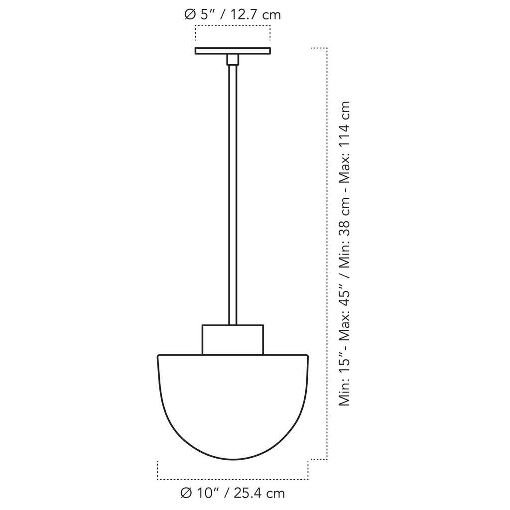 A Technical Drawing Of The Anni Large Pendant Light