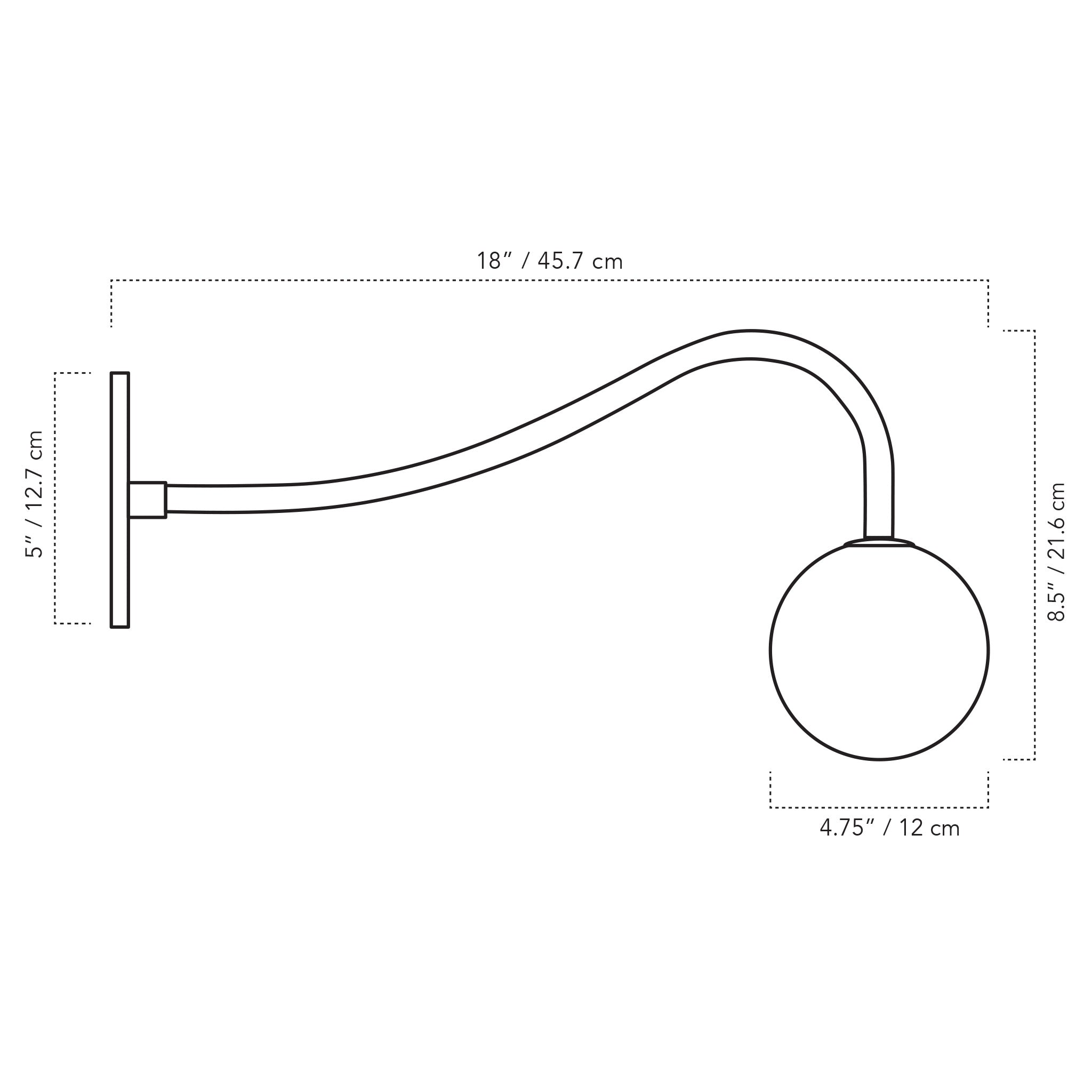 A Technical Drawing Of The Josephine Wall Sconce