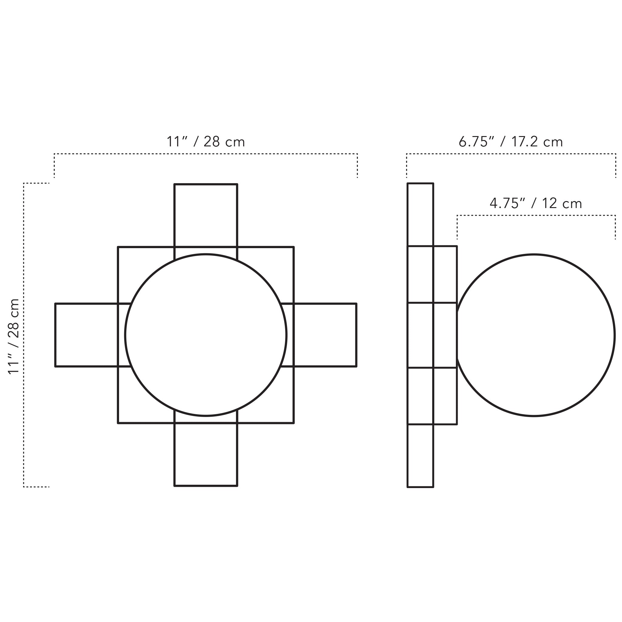 A Technical Drawing Of The Mason Wall Sconce