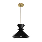 Sophie Rod Pendant shown in Satin Black Glaze ceramic with Brass