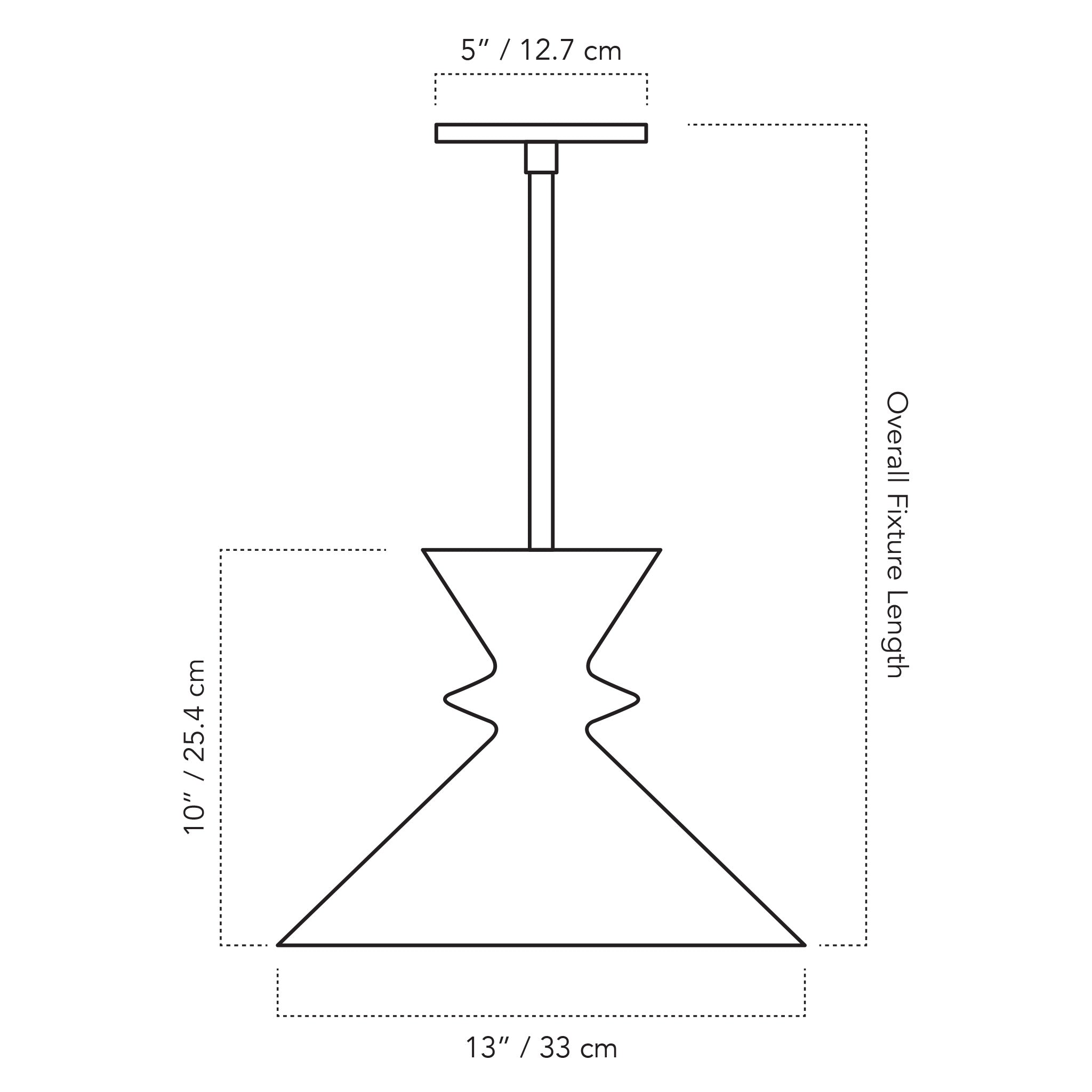 A Technical Drawing Of The Sophie Rod Pendant