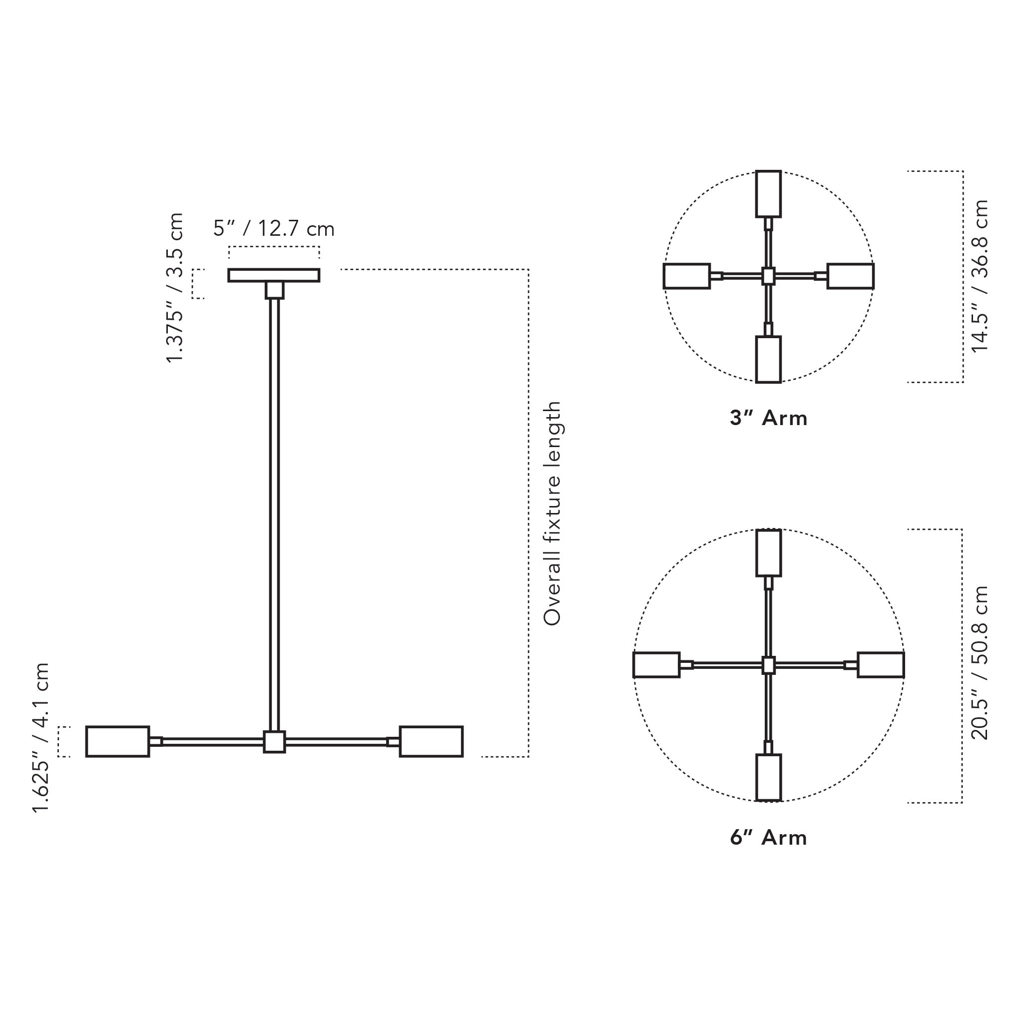 A Technical Drawing Of The Venus Compass Pendant Light