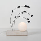 Ikebana Table Lamp shown in Graphite Patina flower finish