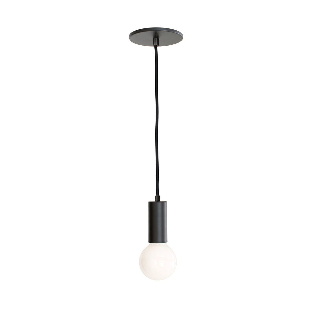 Timberline Cord Pendant shown in Matte Black with Black Cloth cord.