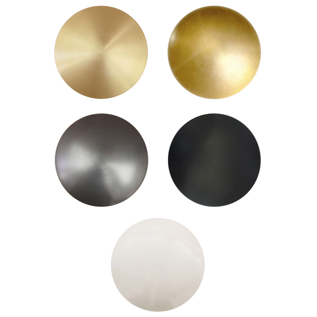 Essential Finishes Sample Set: Brass, Heirloom Brass, Graphite Patina, Matte Black, White