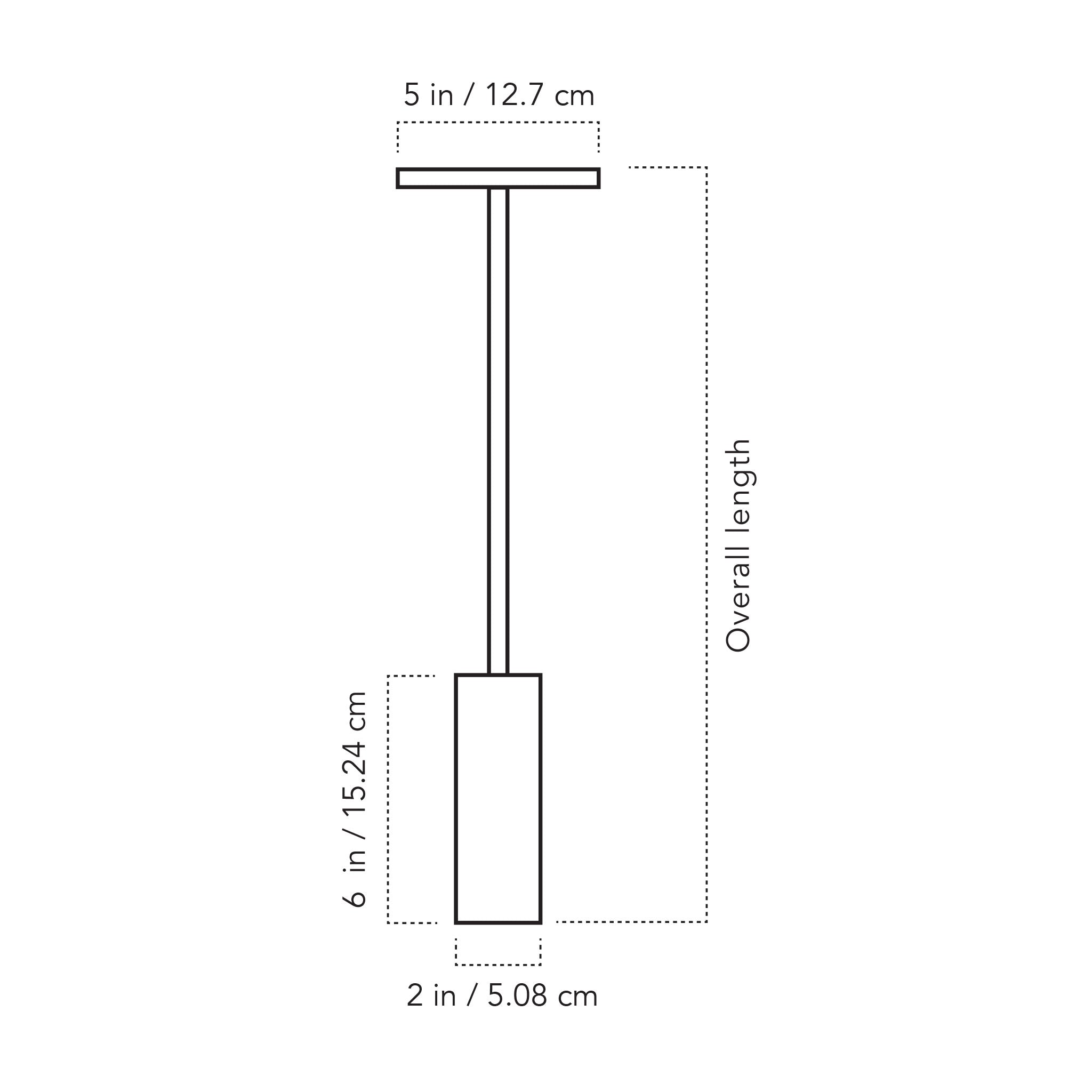A Technical Drawing Of The Fjord Rod Pendant Light