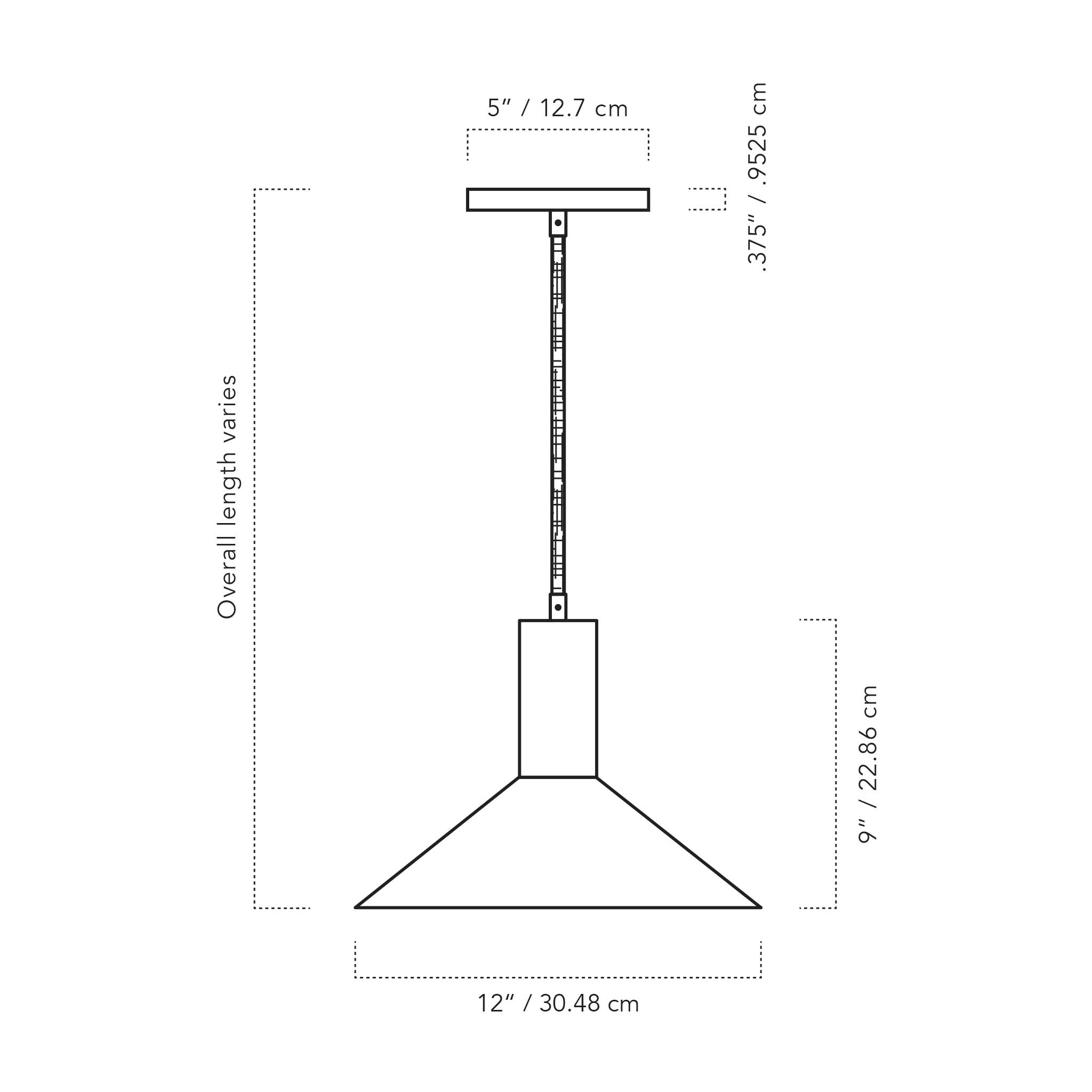 A Technical Drawing Of The Juniper Cord Pendant
