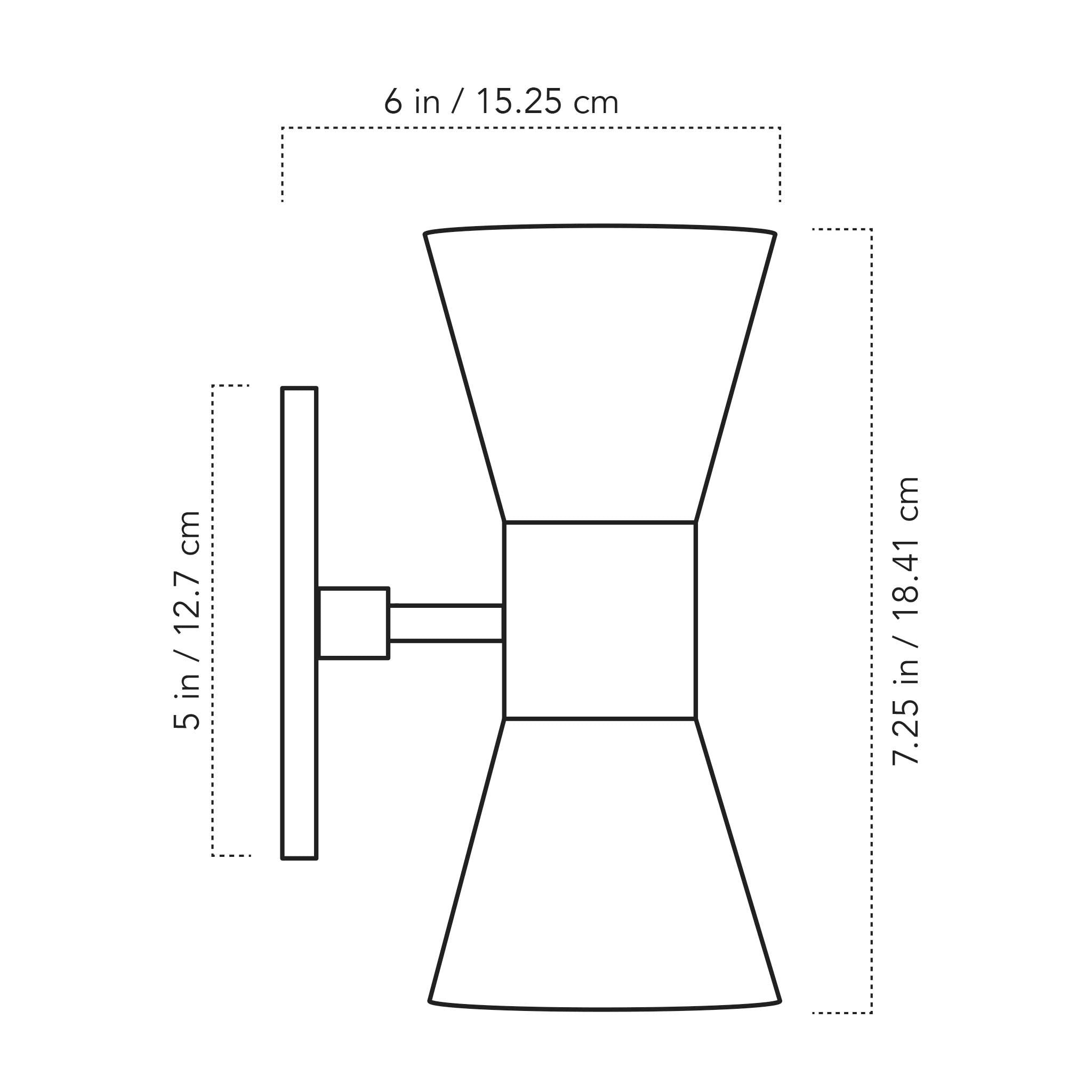 A Technical Drawing Of The Mira Wall Sconce