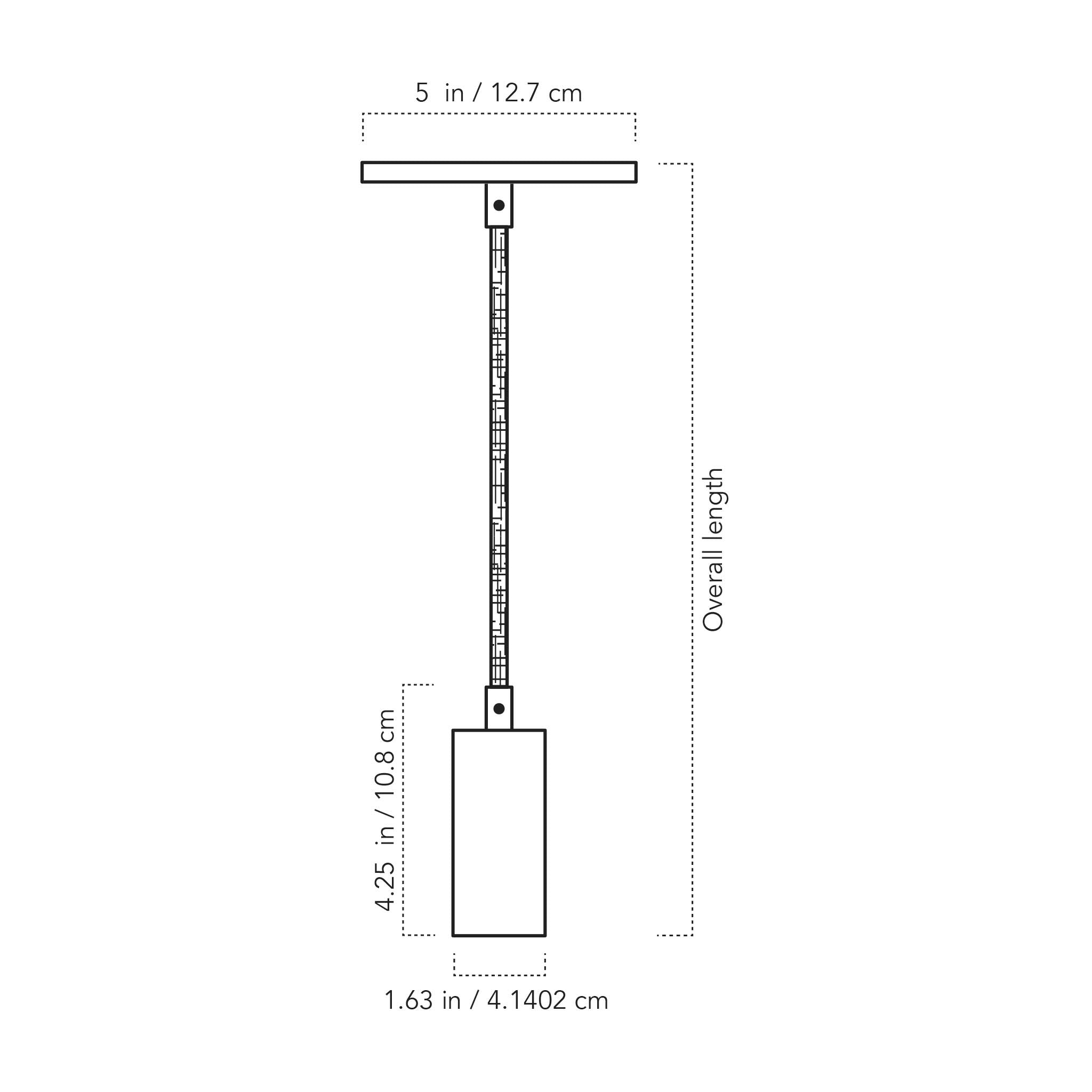 A Technical Drawing Of The Timberline Cord Pendant Light