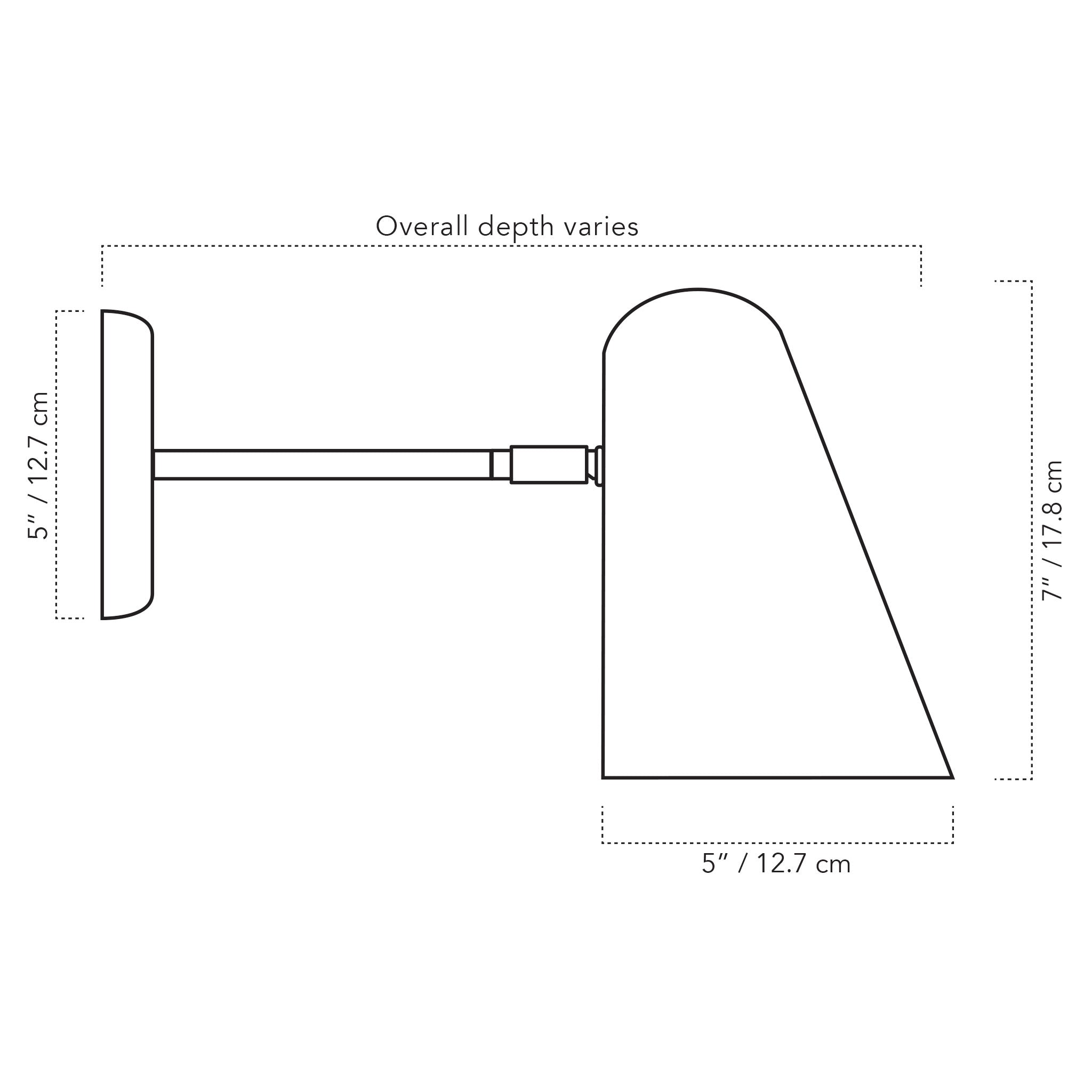 A Technical Drawing Of The Wildwood Wall Sconce